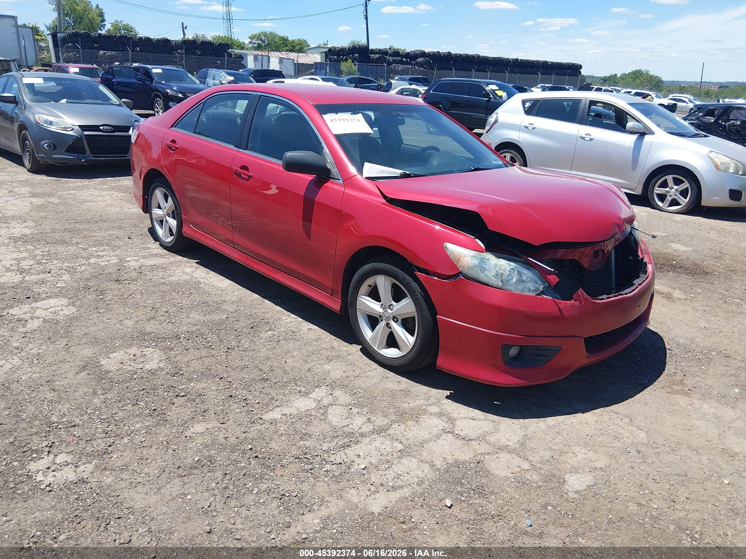 2010 Toyota Camry Se Red vin: 4T1BF3EK2AU521455