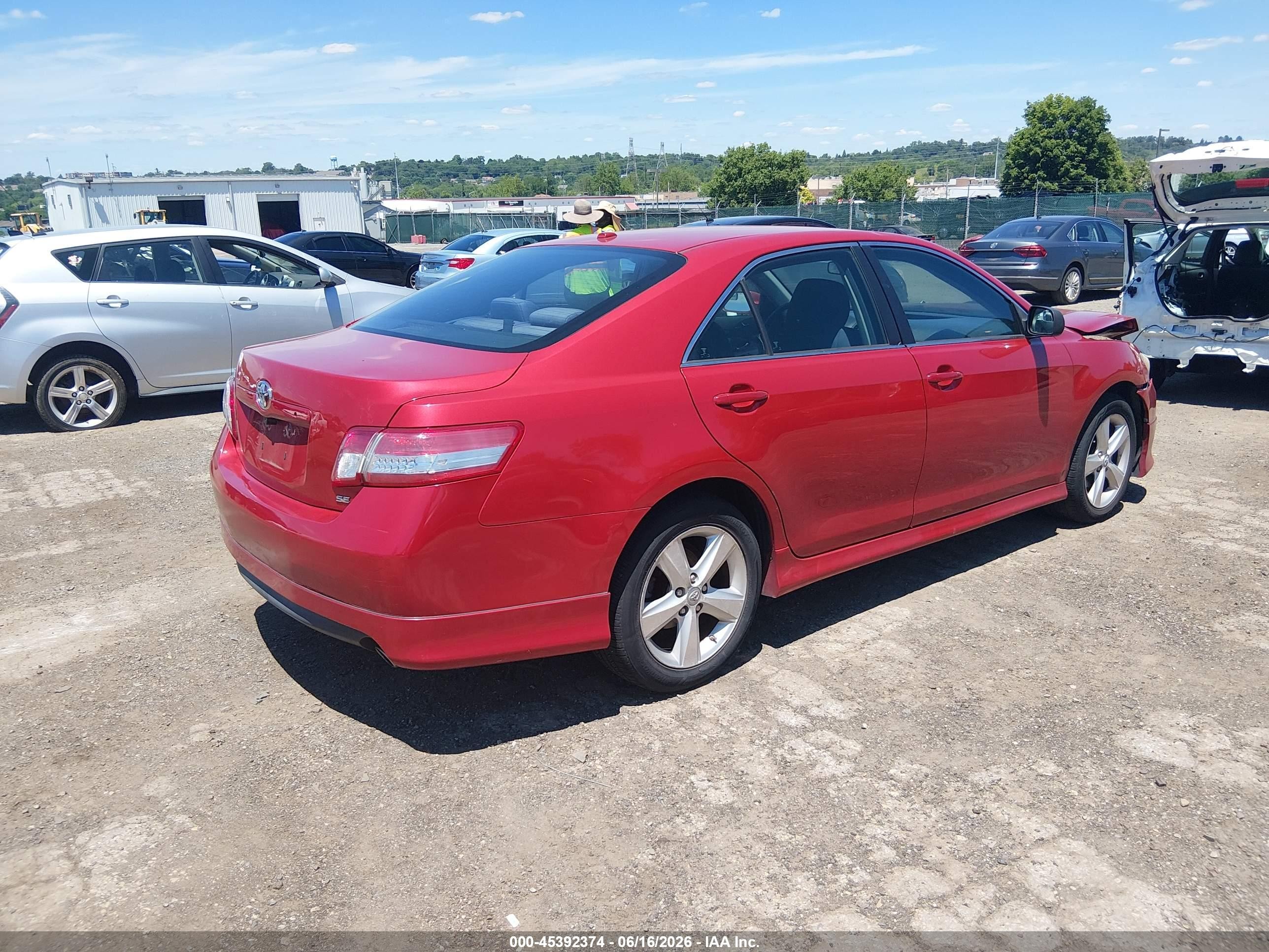 2010 Toyota Camry Se Красный vin: 4T1BF3EK2AU521455