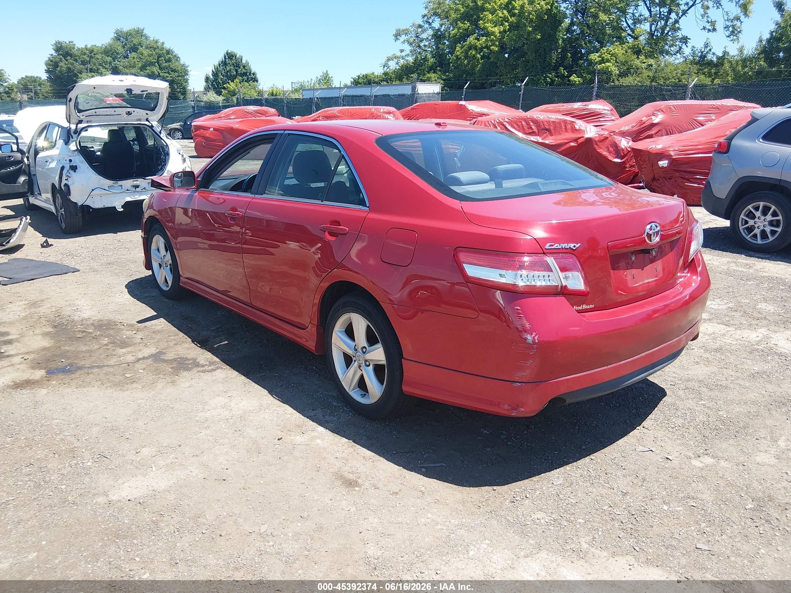 2010 Toyota Camry Se Красный vin: 4T1BF3EK2AU521455