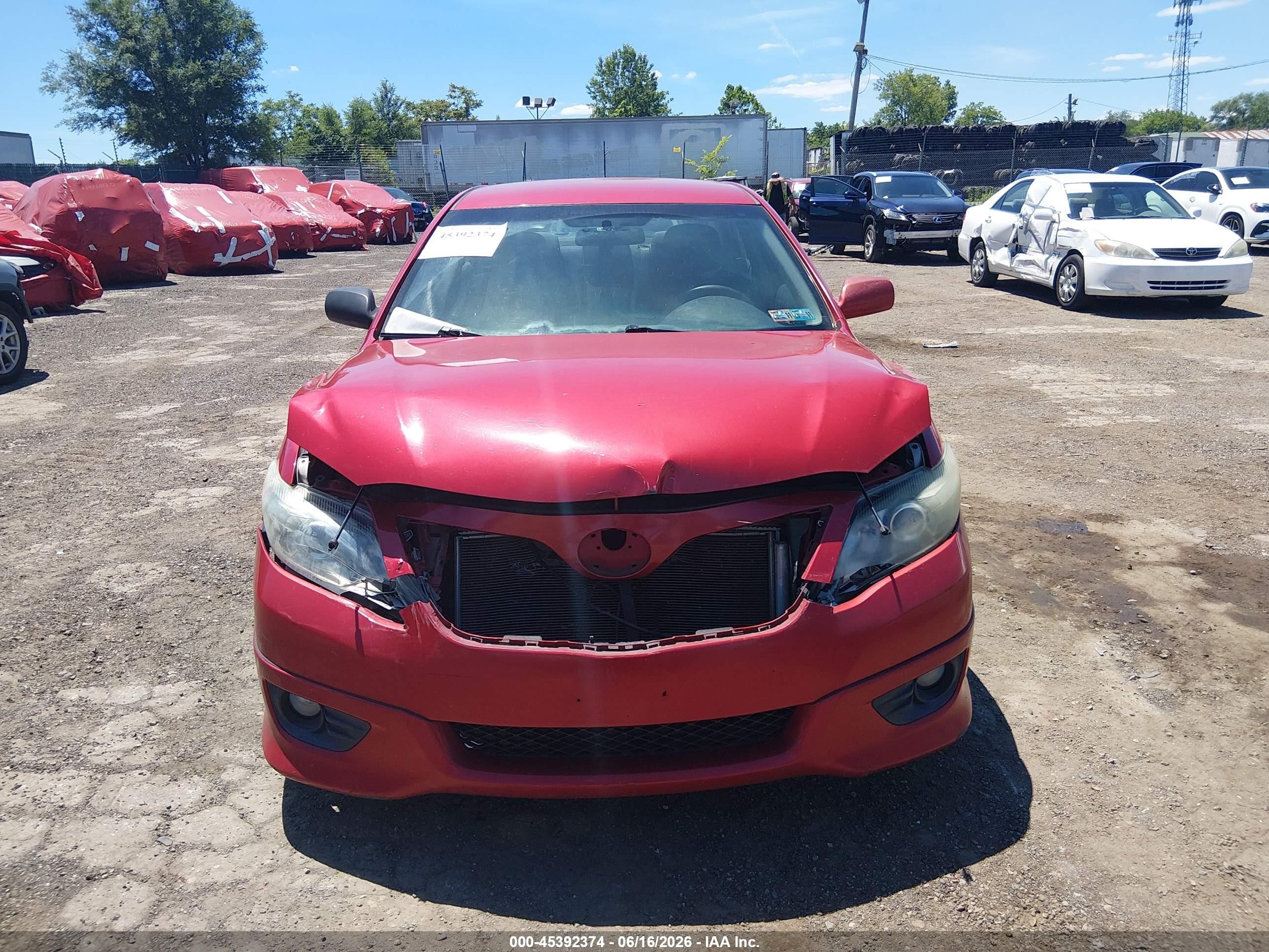 2010 Toyota Camry Se Красный vin: 4T1BF3EK2AU521455