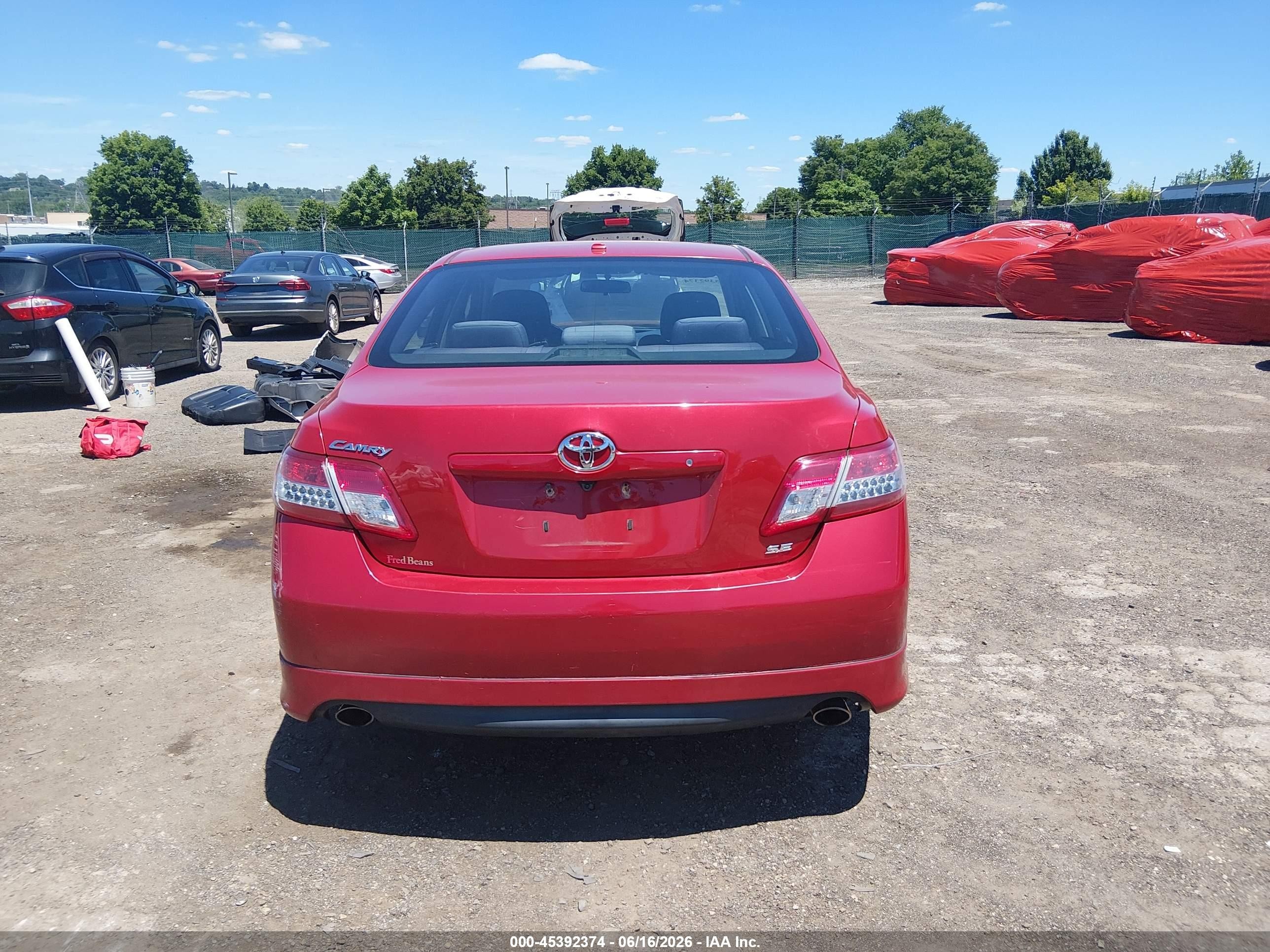 2010 Toyota Camry Se Красный vin: 4T1BF3EK2AU521455