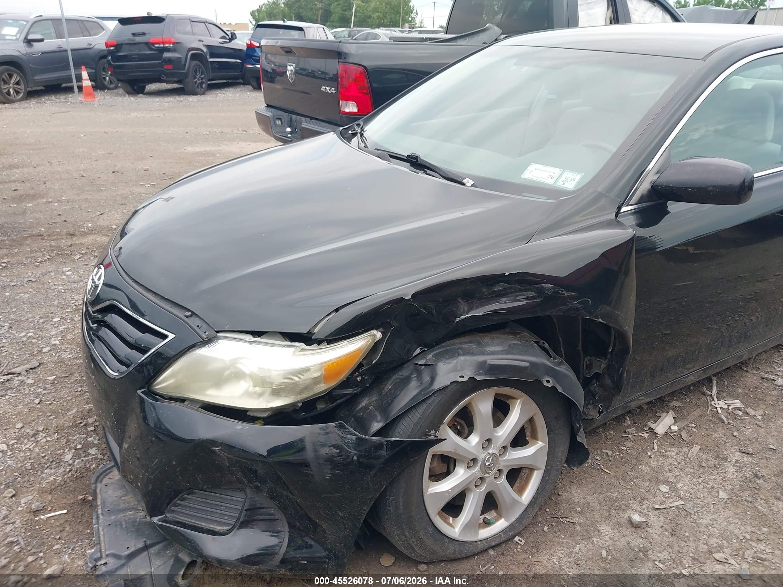 2011 Toyota Camry Le Black vin: 4T1BF3EK2BU154543