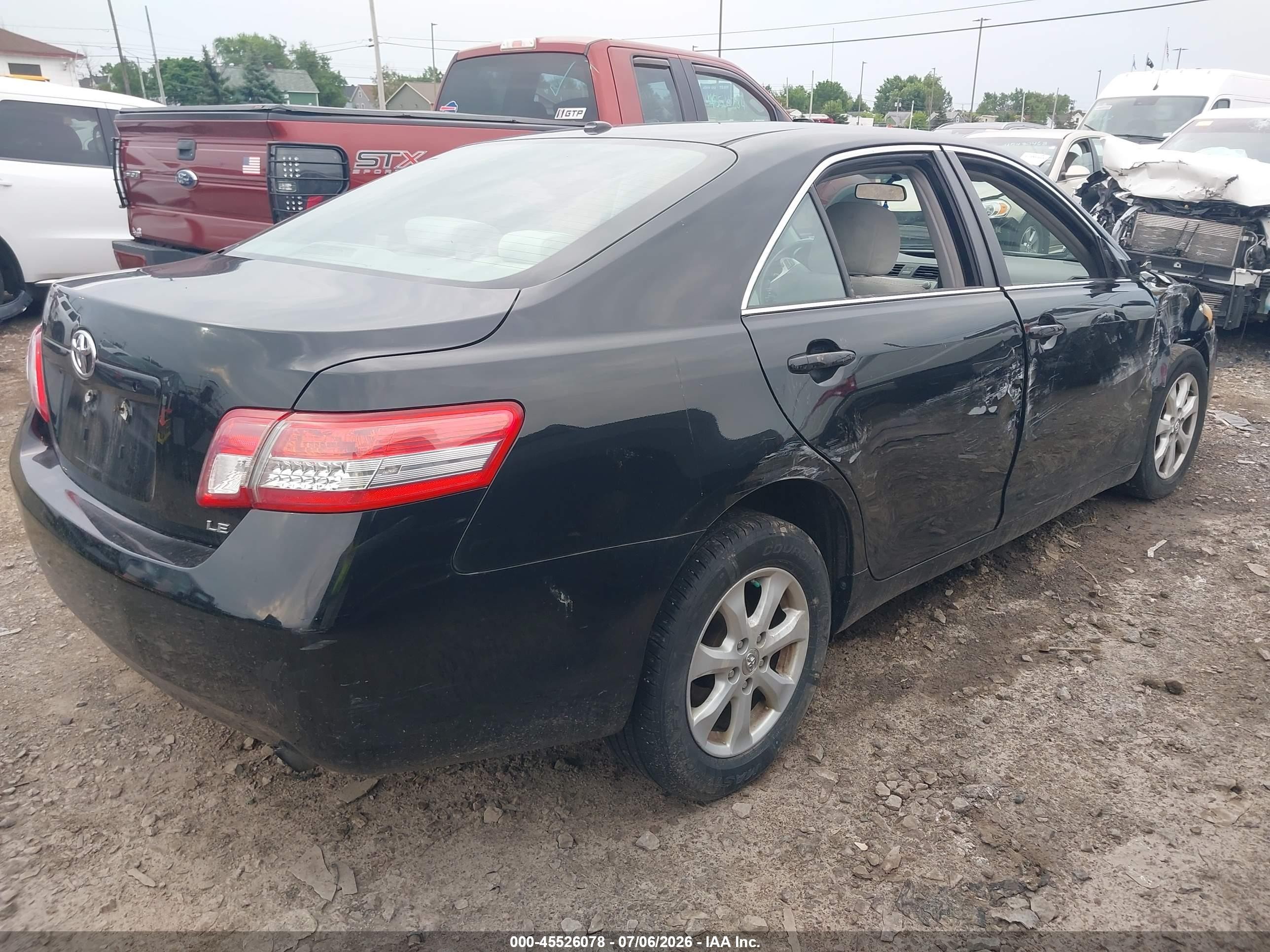 2011 Toyota Camry Le Black vin: 4T1BF3EK2BU154543