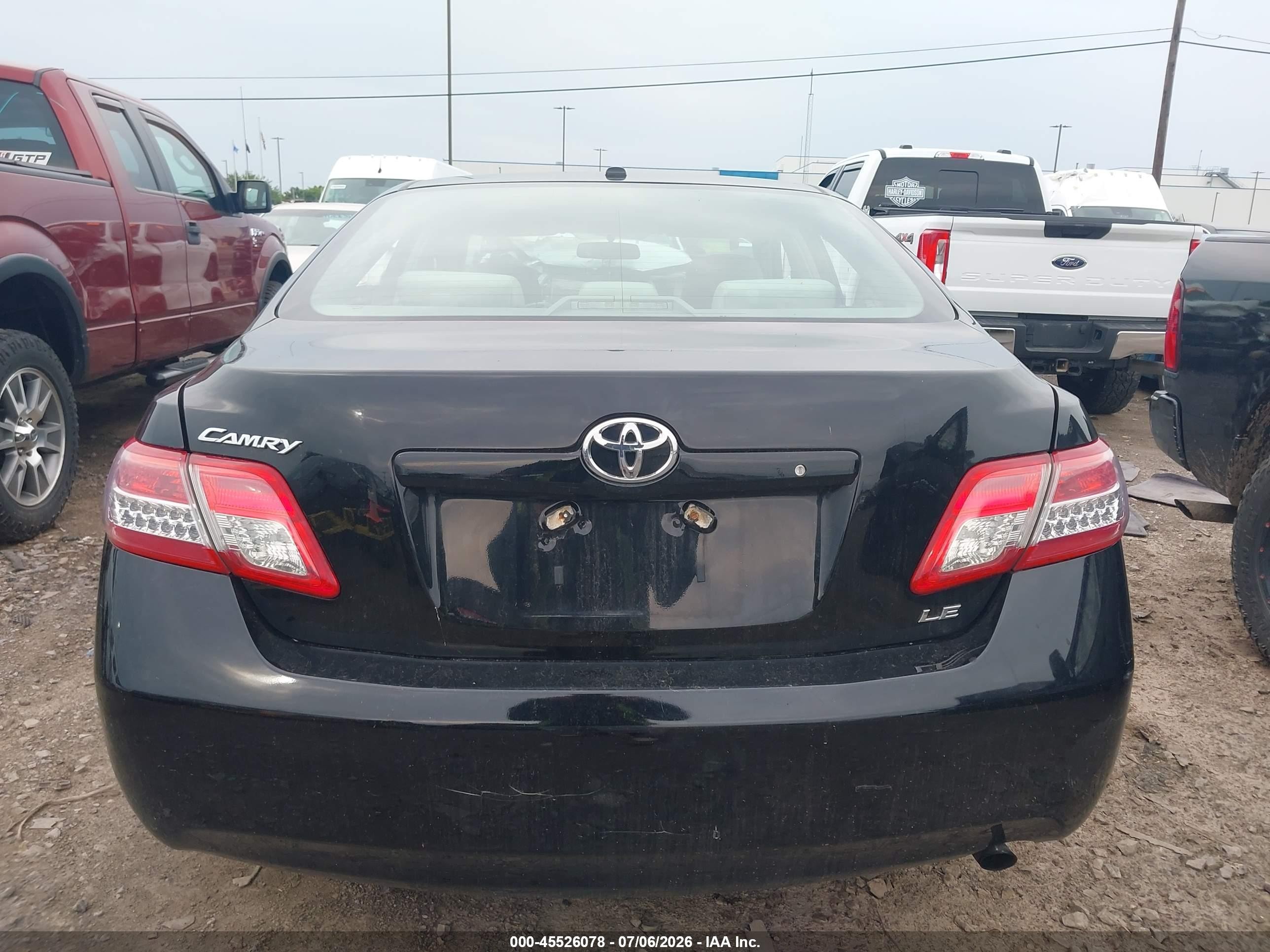 2011 Toyota Camry Le Black vin: 4T1BF3EK2BU154543