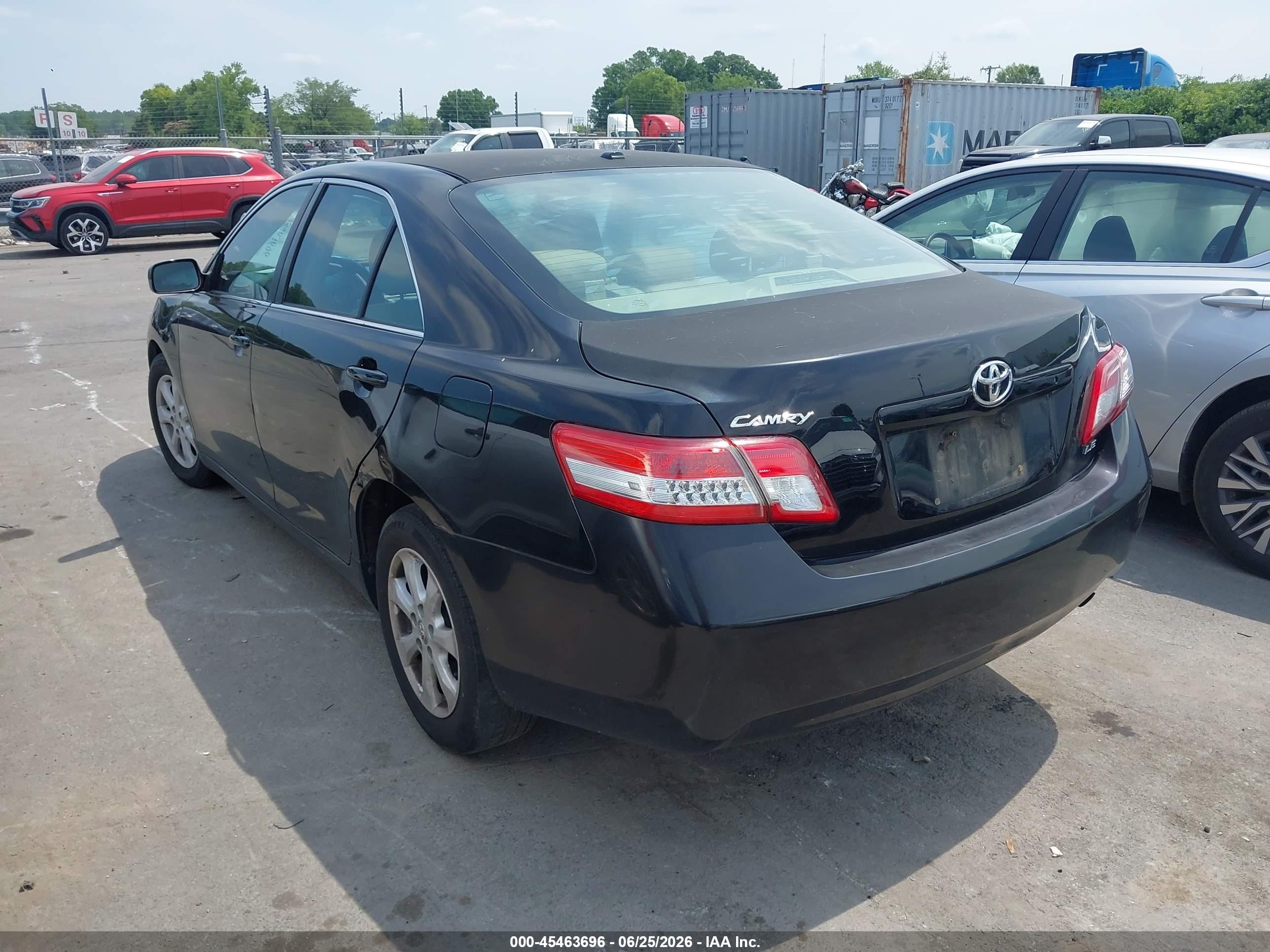2011 Toyota Camry Le Черный vin: 4T1BF3EK2BU162545