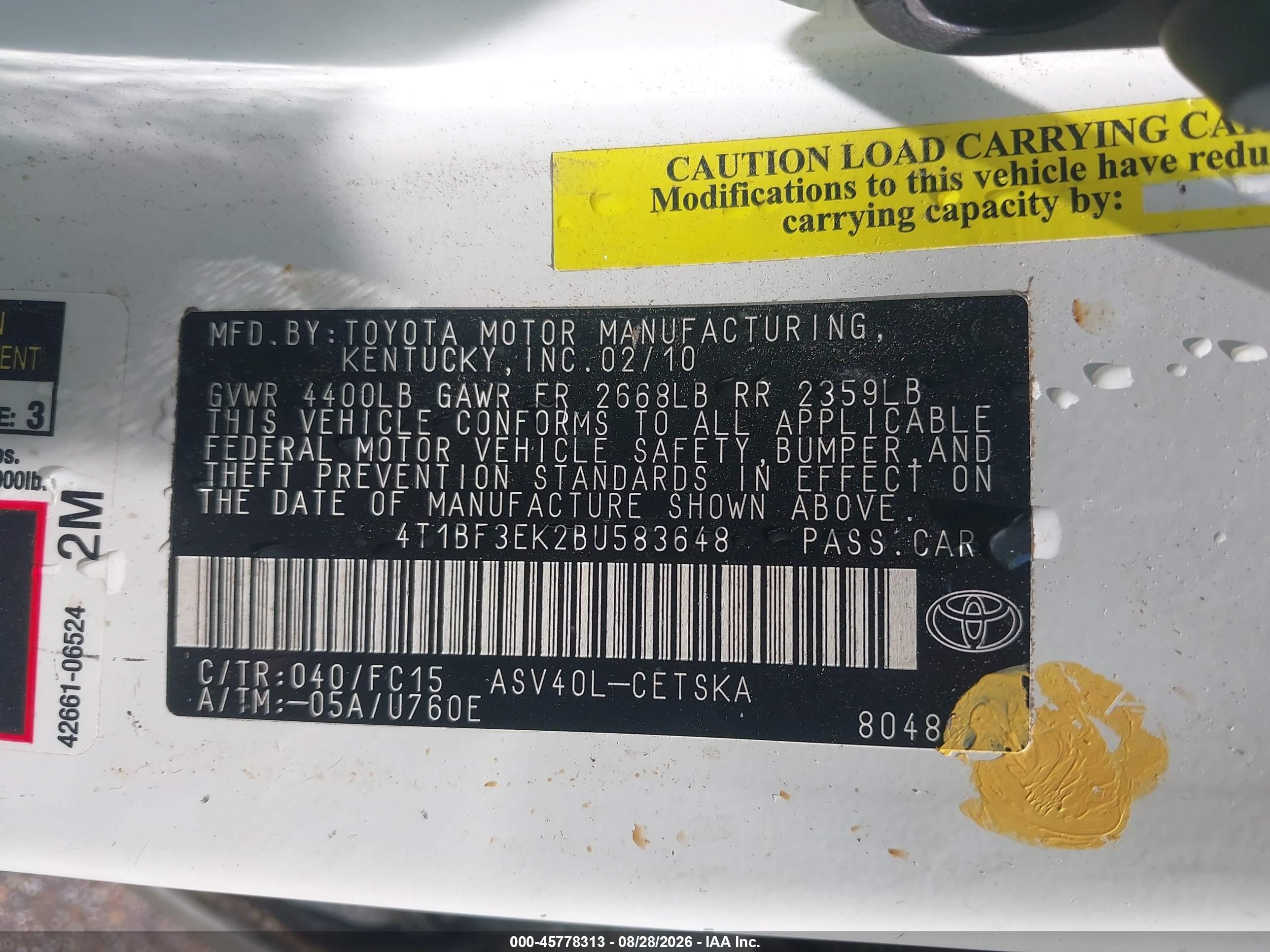 2011 Toyota Camry Se White vin: 4T1BF3EK2BU583648