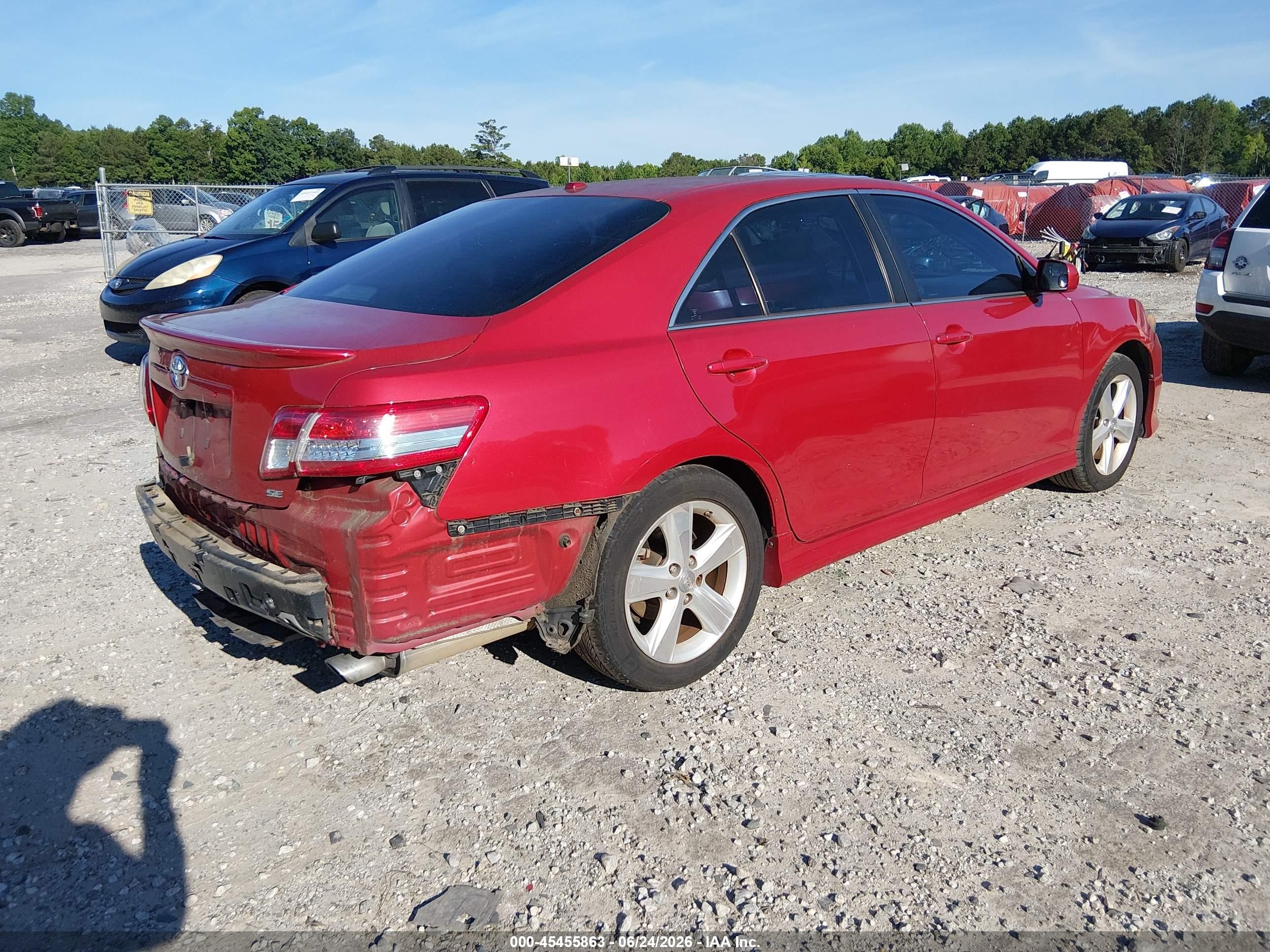 2011 Toyota Camry Se Красный vin: 4T1BF3EK2BU632637