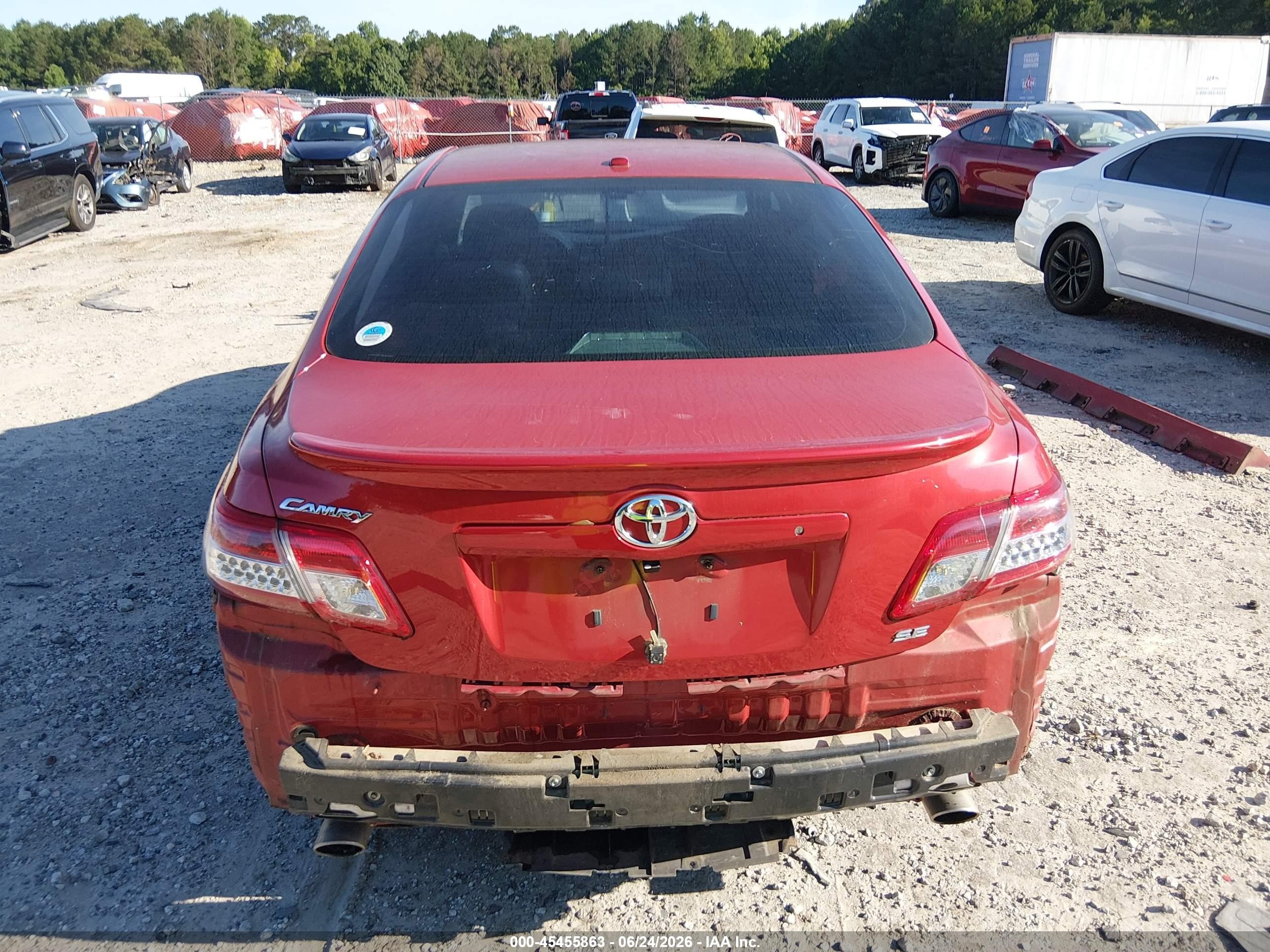 2011 Toyota Camry Se Красный vin: 4T1BF3EK2BU632637