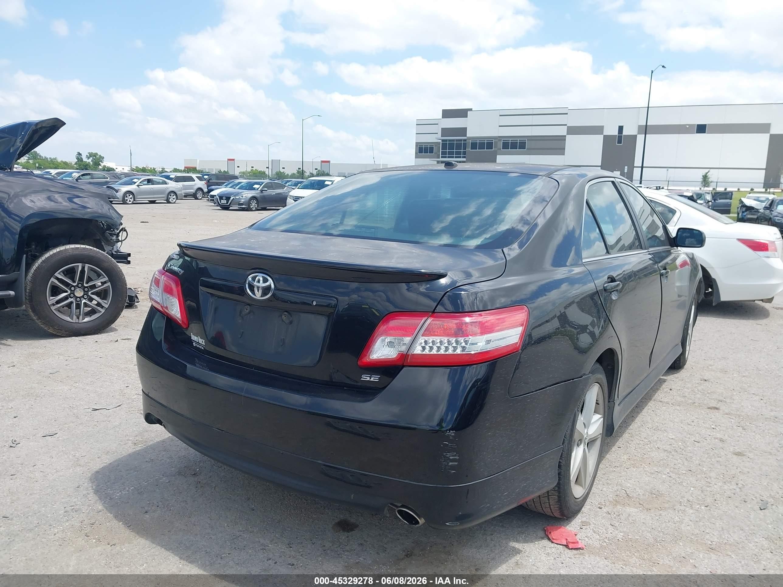 2011 Toyota Camry Se Black vin: 4T1BF3EK2BU674158