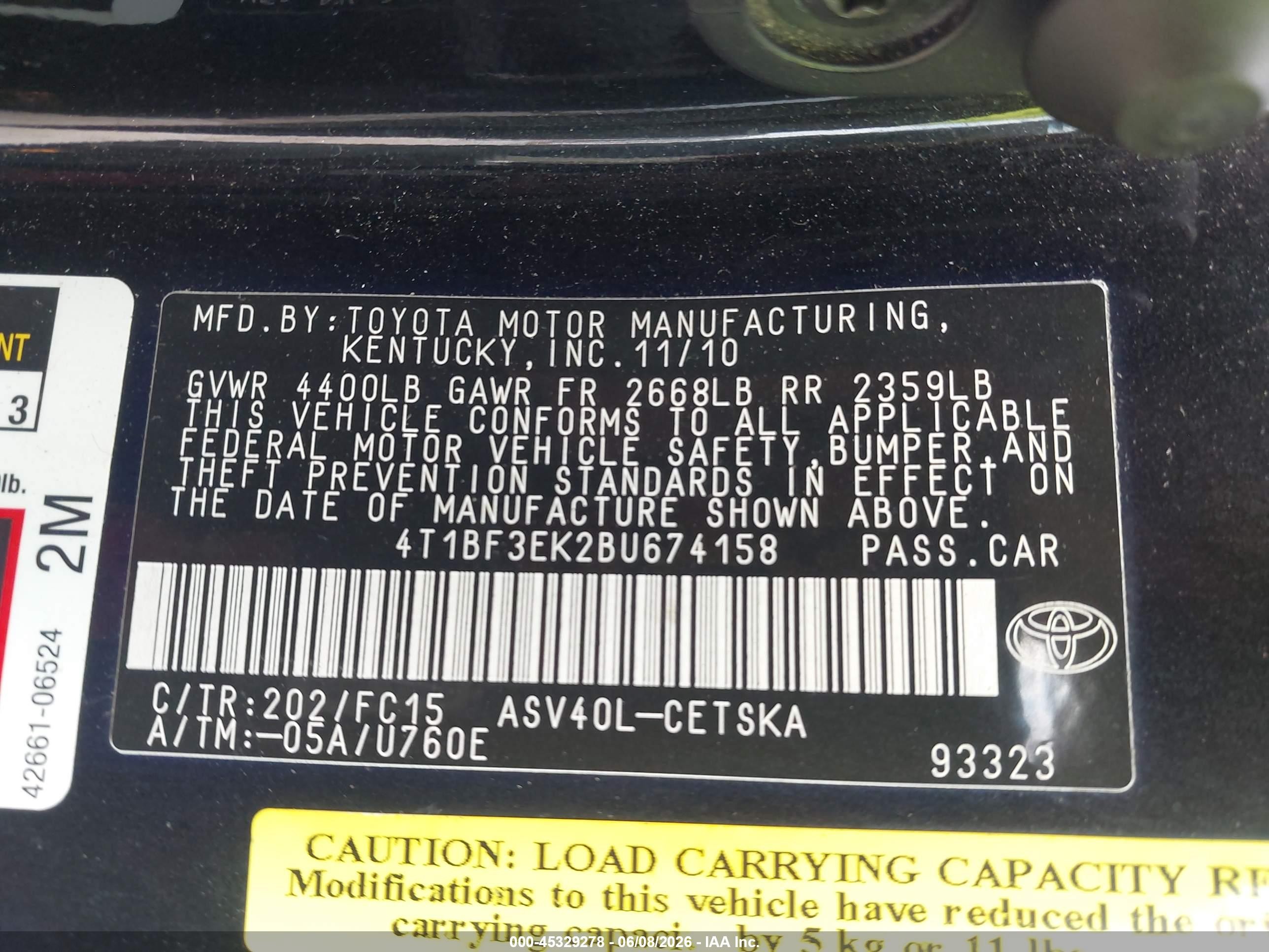2011 Toyota Camry Se Black vin: 4T1BF3EK2BU674158