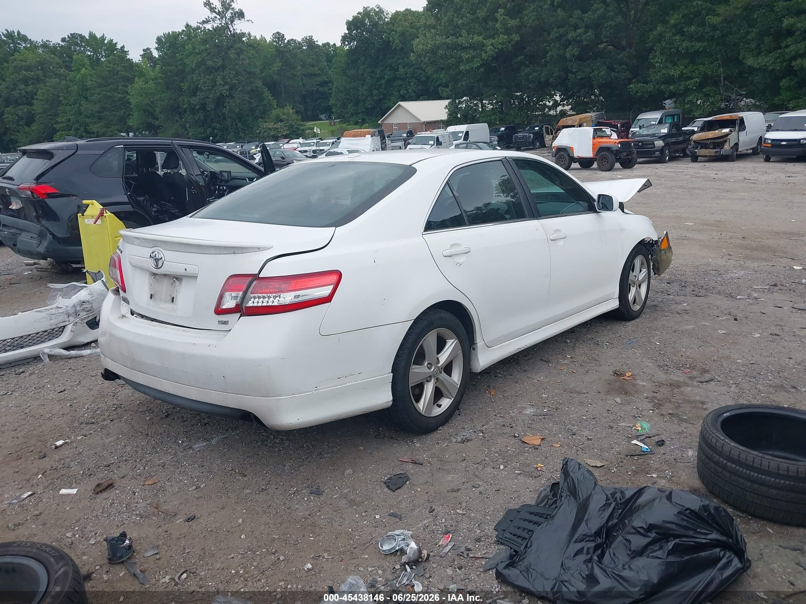 2011 Toyota Camry Se White vin: 4T1BF3EK2BU675178