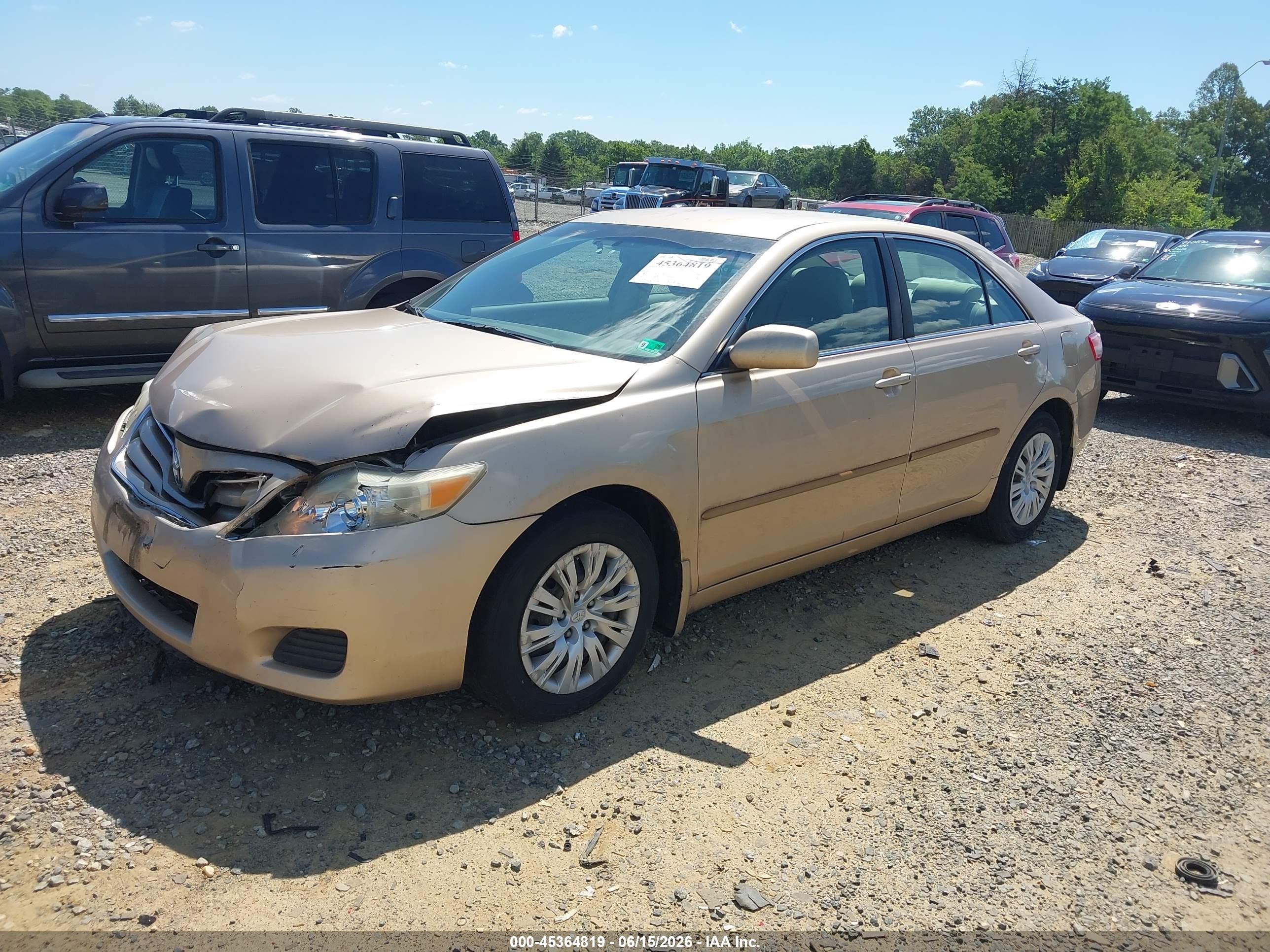 2010 Toyota Camry Le Бежевый vin: 4T1BF3EK3AU091077