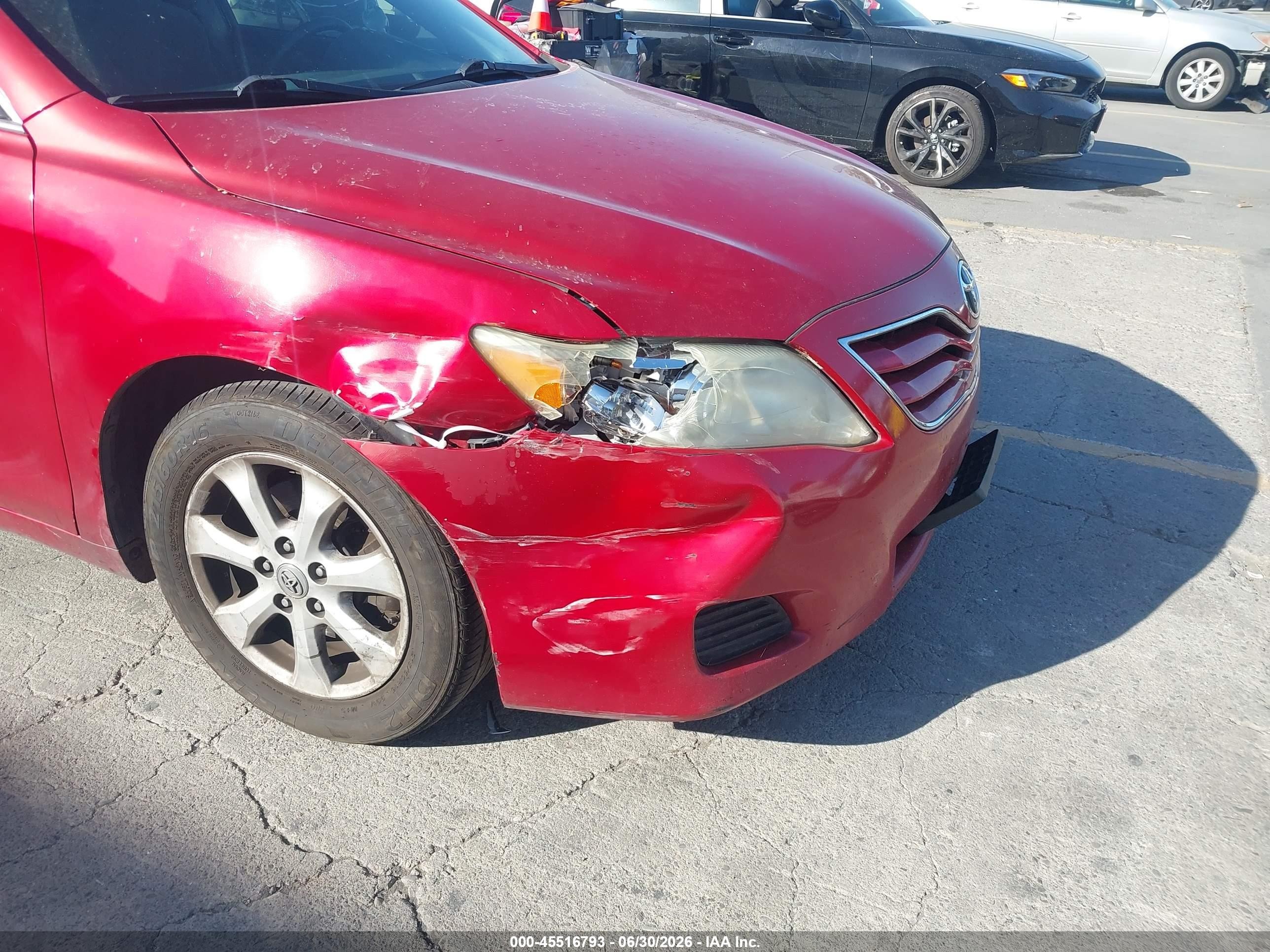 2010 Toyota Camry Le Красный vin: 4T1BF3EK3AU114230