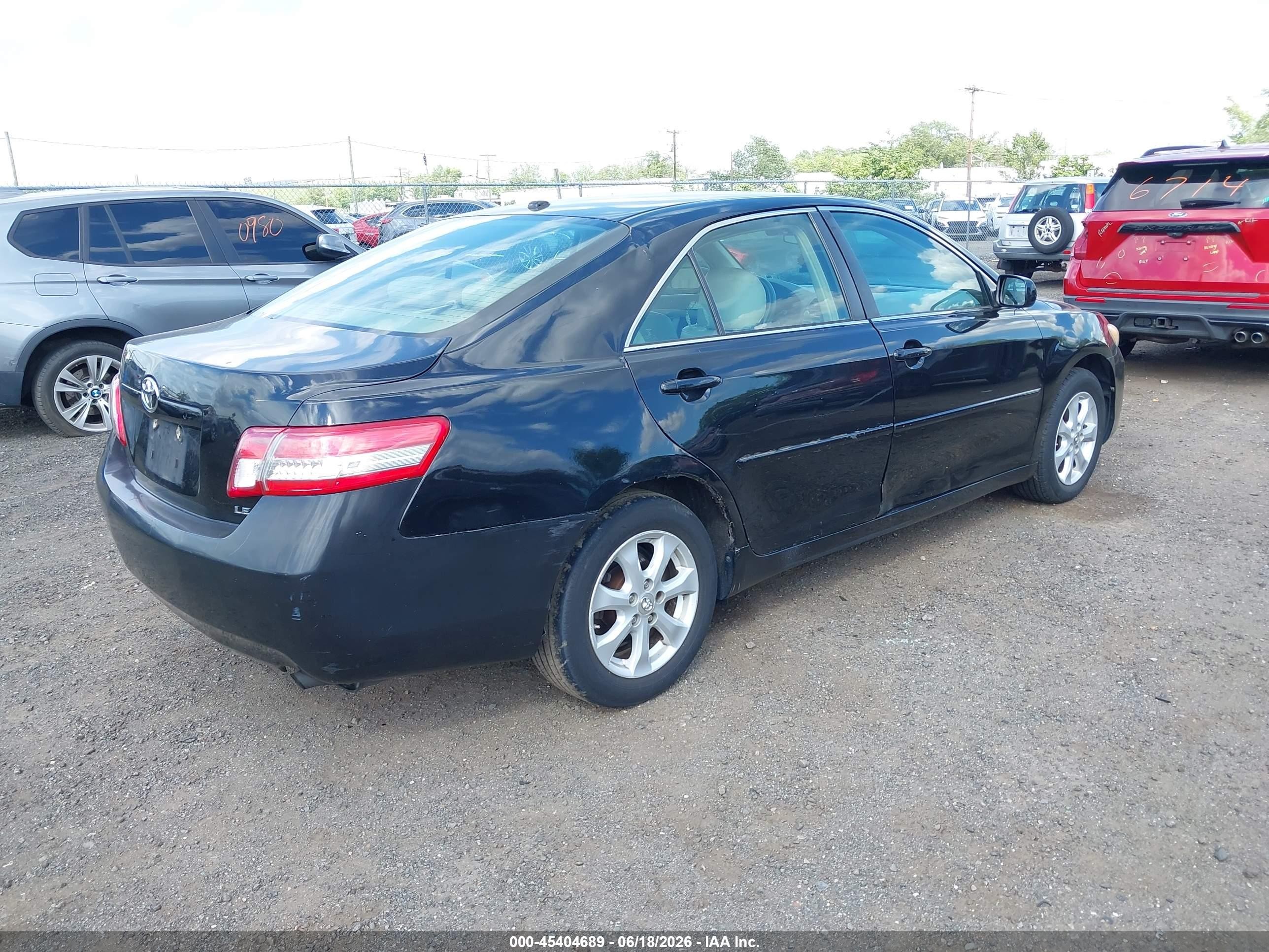 2011 Toyota Camry Le Black vin: 4T1BF3EK3BU150288