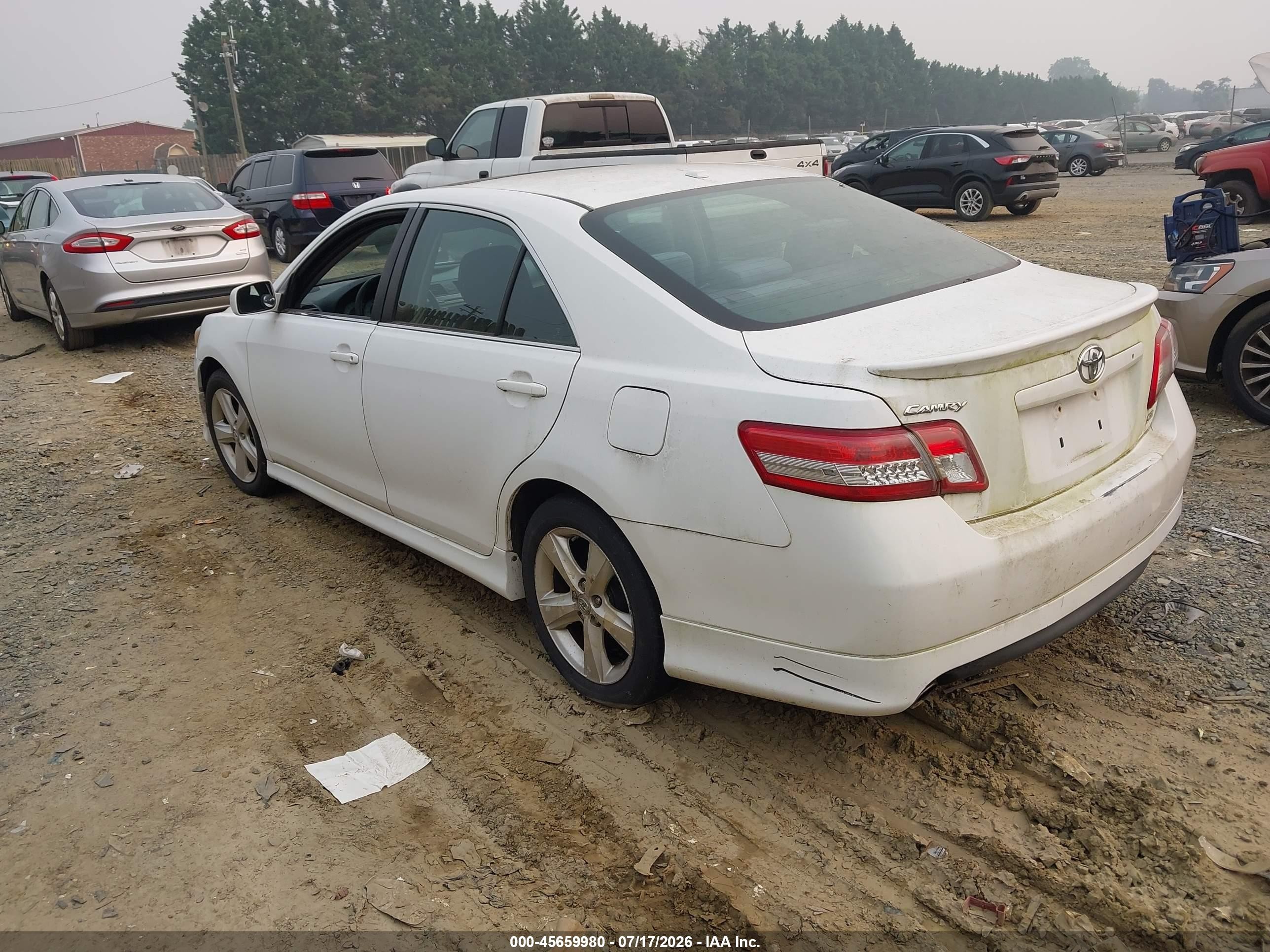 2011 Toyota Camry Se White vin: 4T1BF3EK3BU589247