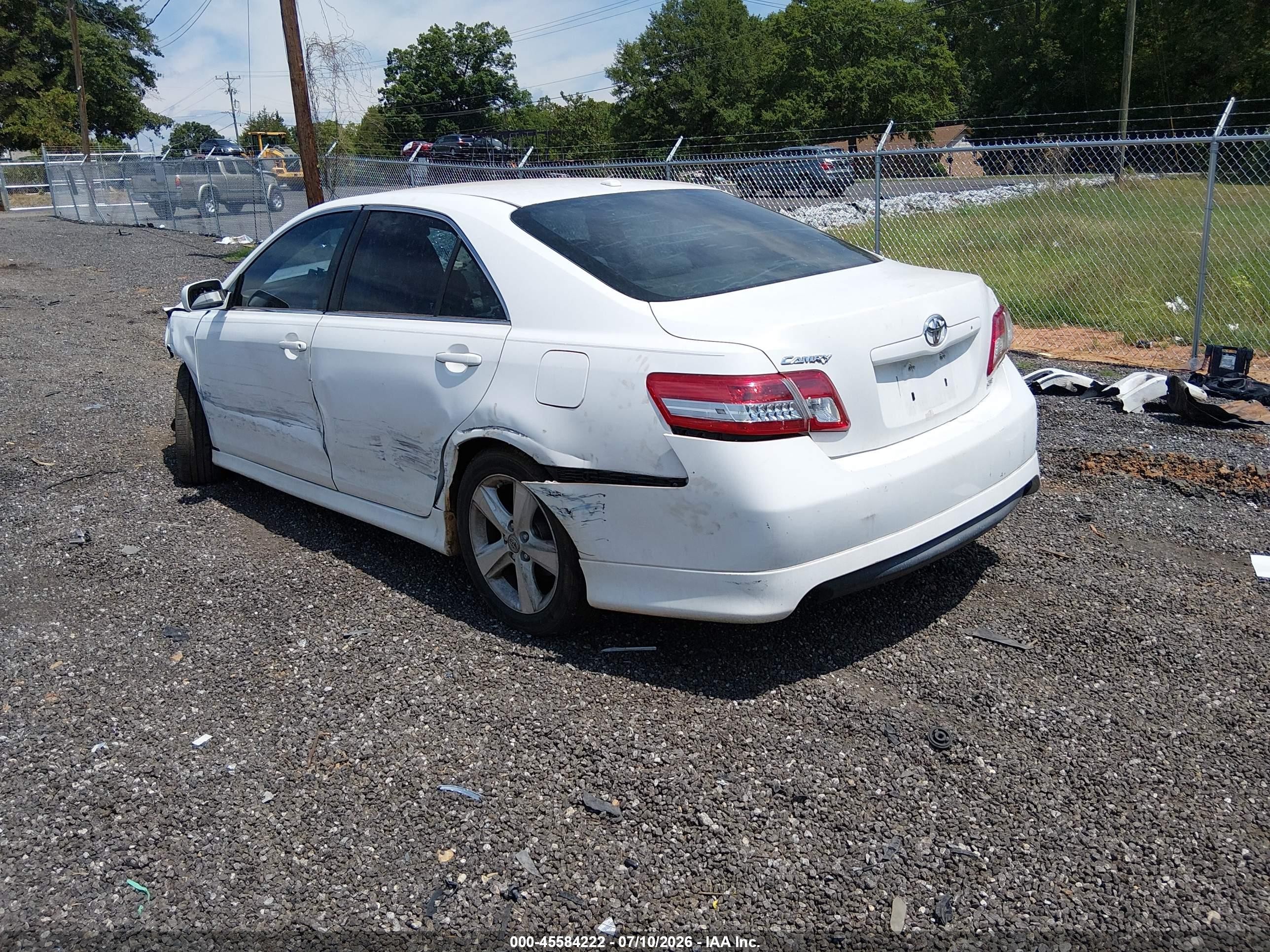 2011 Toyota Camry Se White vin: 4T1BF3EK3BU615040