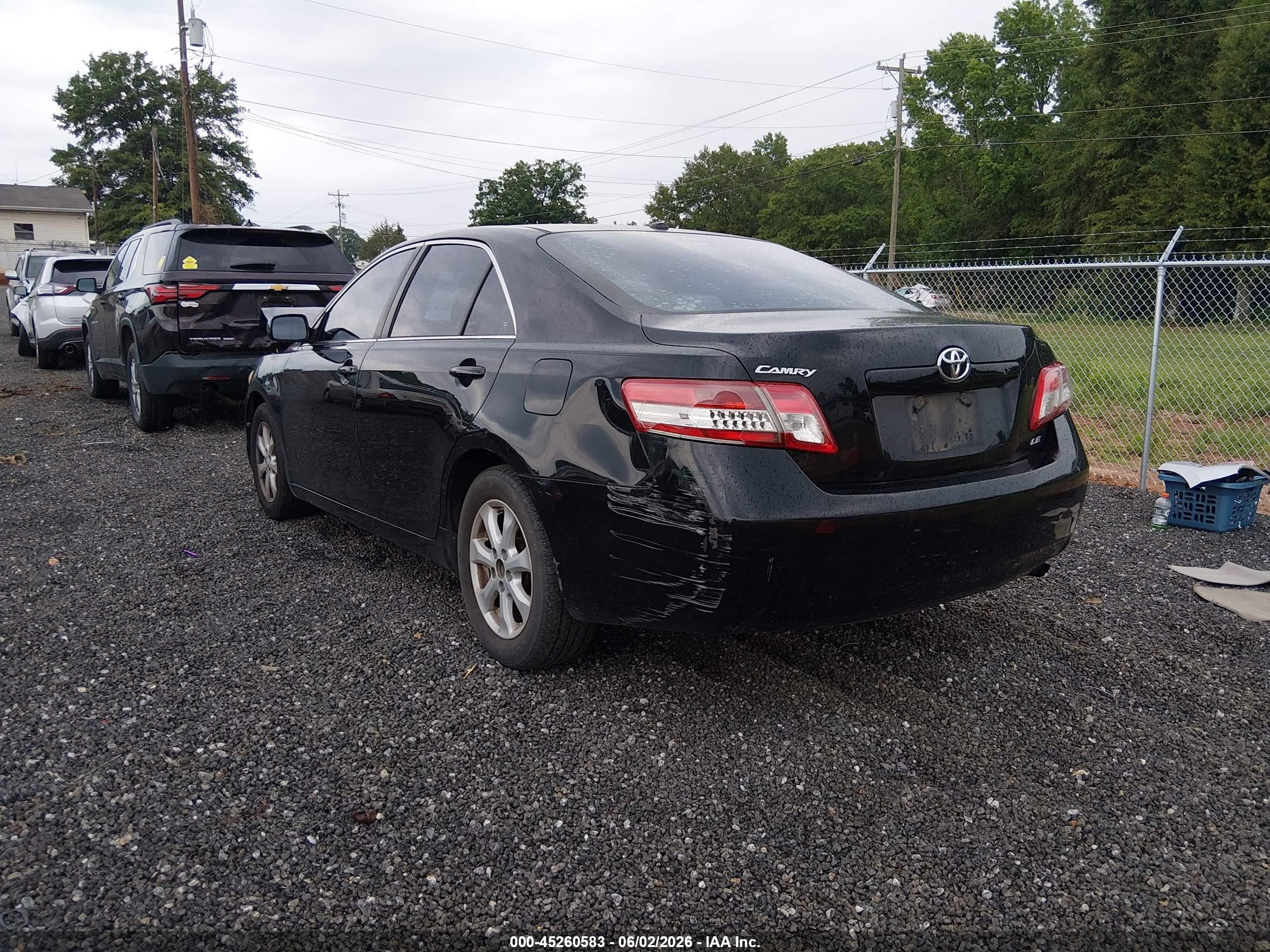 2011 Toyota Camry Le Black vin: 4T1BF3EK3BU661855