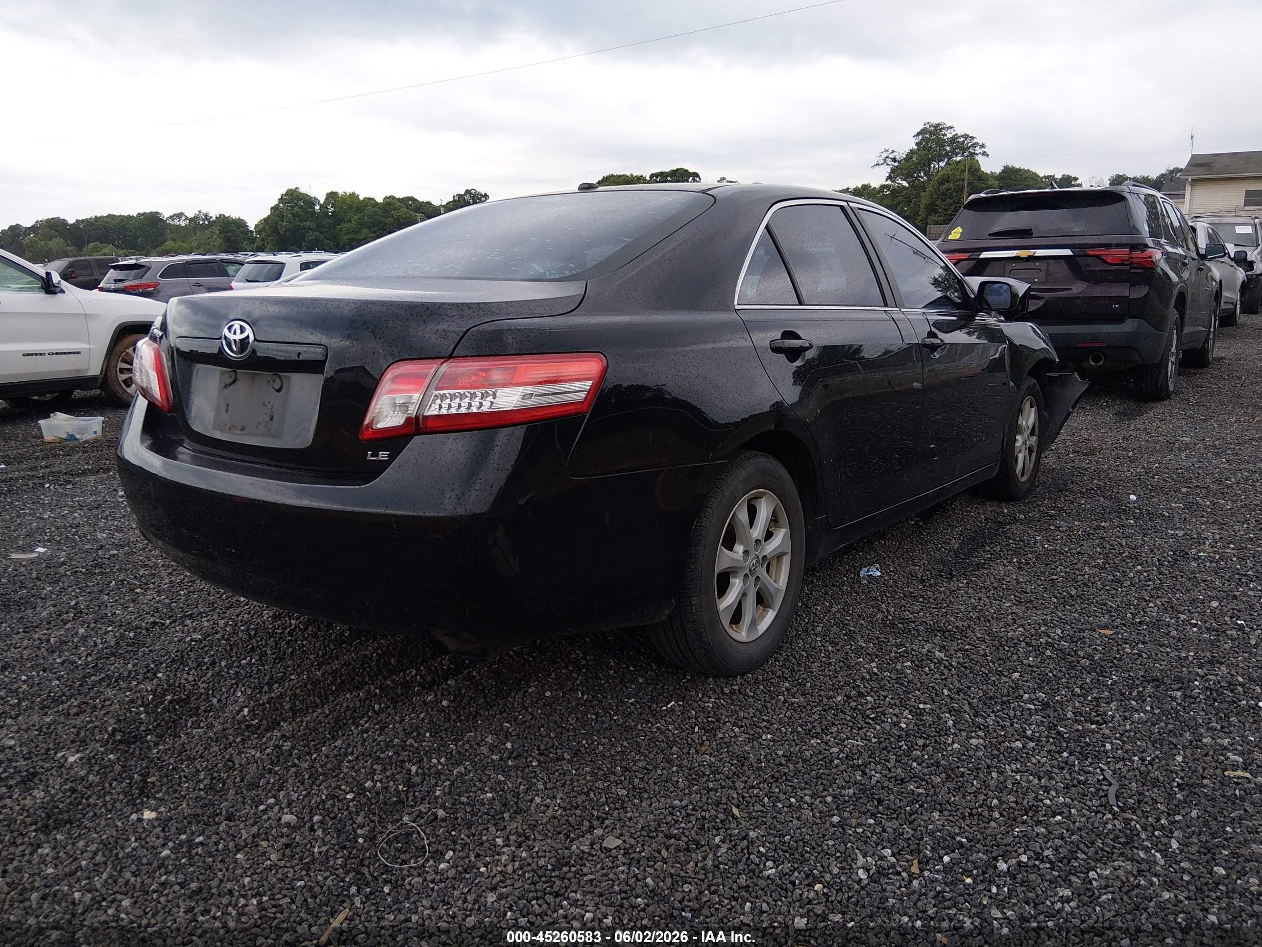 2011 Toyota Camry Le Black vin: 4T1BF3EK3BU661855