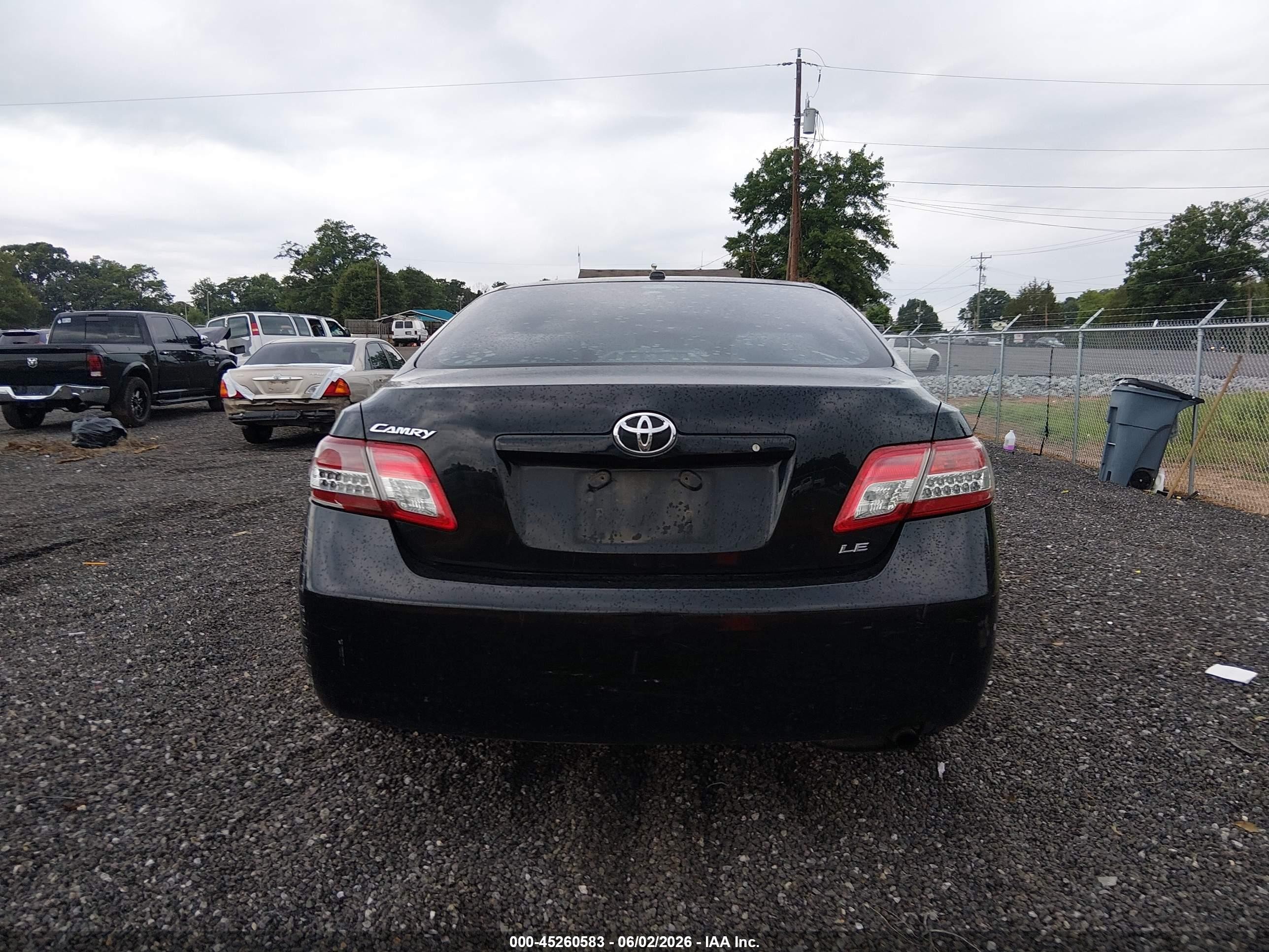 2011 Toyota Camry Le Black vin: 4T1BF3EK3BU661855
