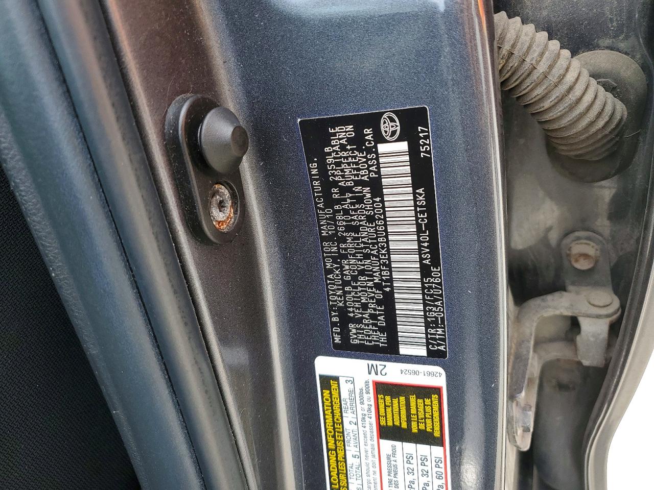 2011 Toyota Camry Se Gray vin: 4T1BF3EK3BU662004