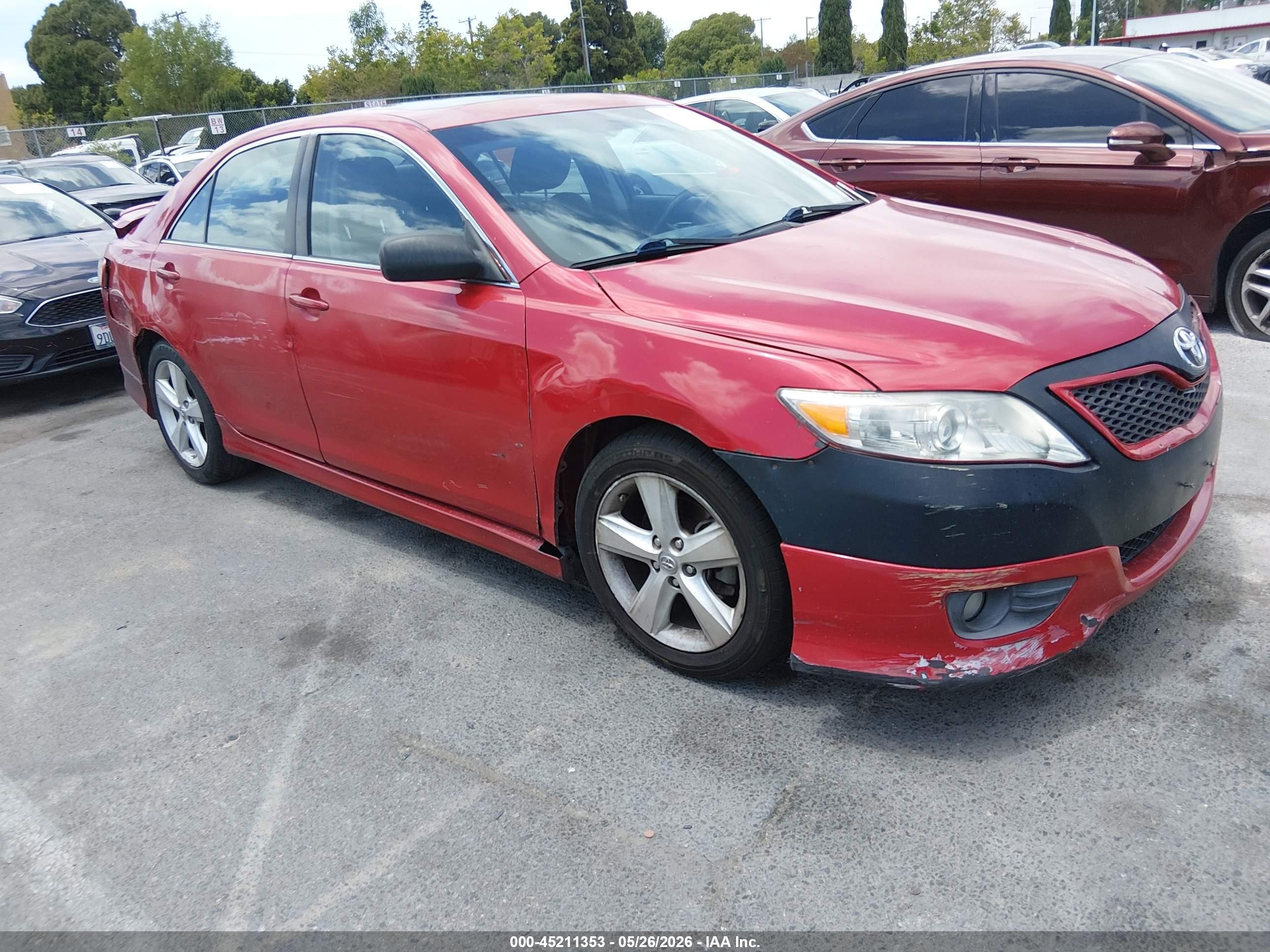 2011 Toyota Camry Se Red vin: 4T1BF3EK3BU712285