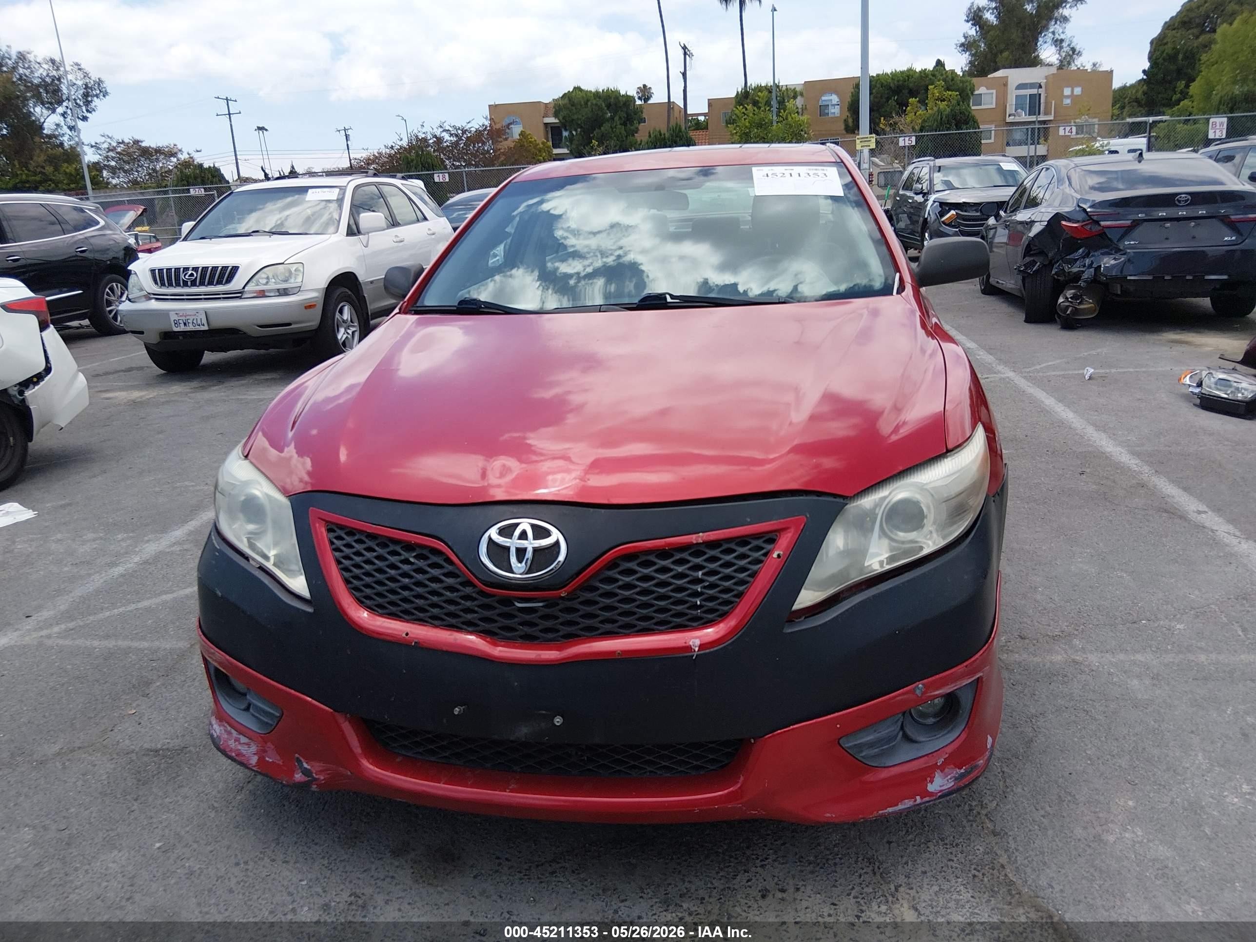 2011 Toyota Camry Se Красный vin: 4T1BF3EK3BU712285