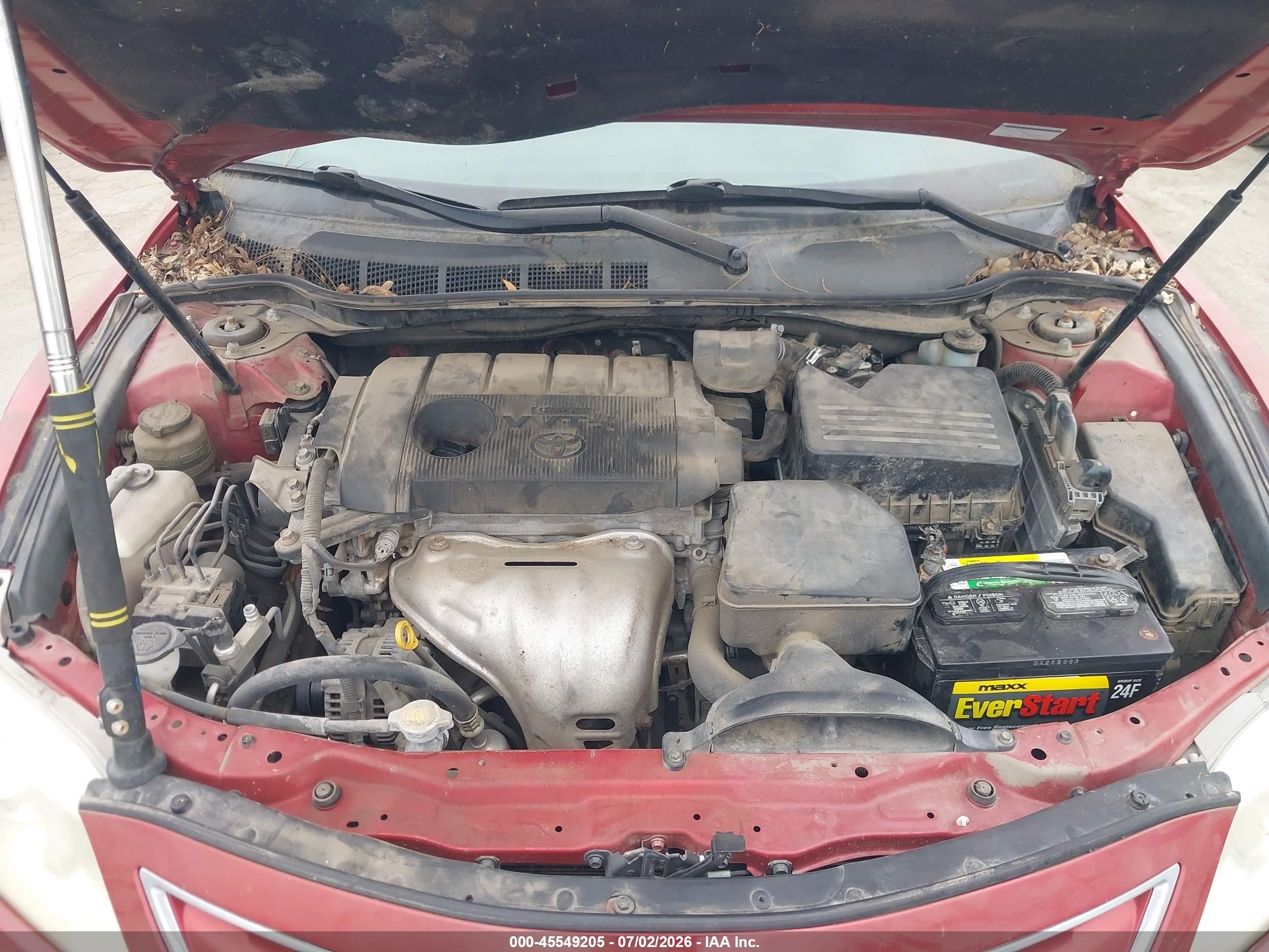 2010 Toyota Camry Le Красный vin: 4T1BF3EK4AU085806