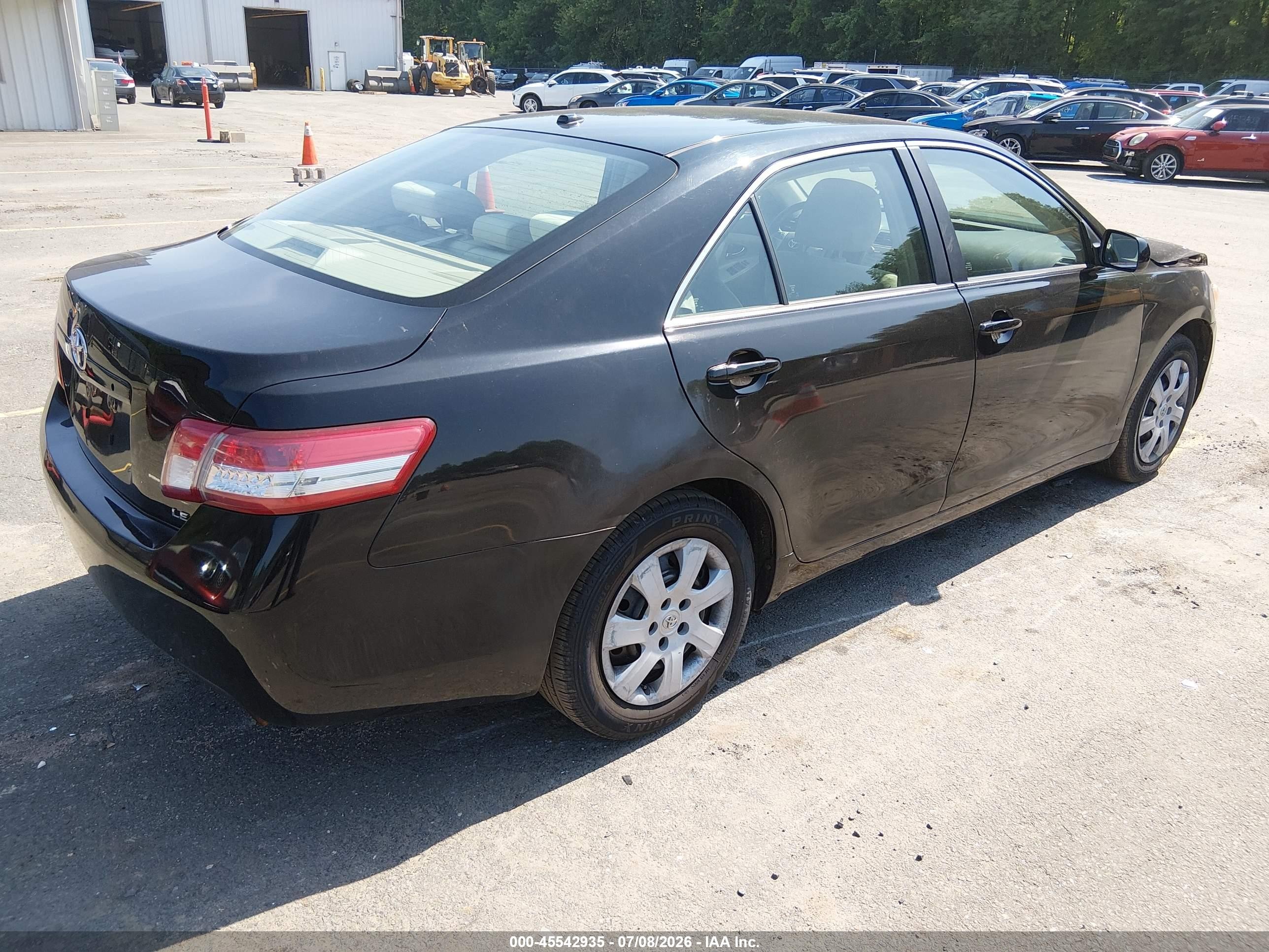 2010 Toyota Camry Le Black vin: 4T1BF3EK4AU112972
