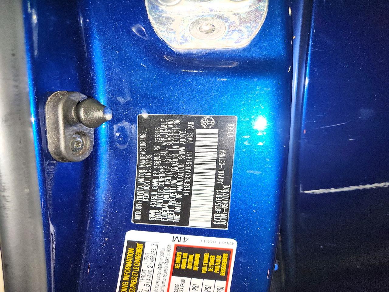 2010 Toyota Camry Base Blue vin: 4T1BF3EK4AU554411
