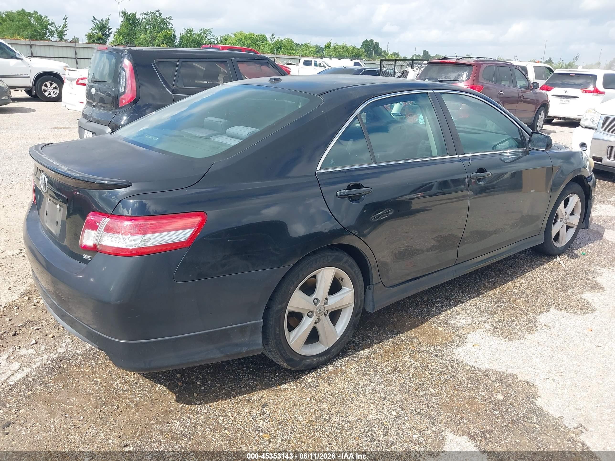 2011 Toyota Camry Se Black vin: 4T1BF3EK4BU158139