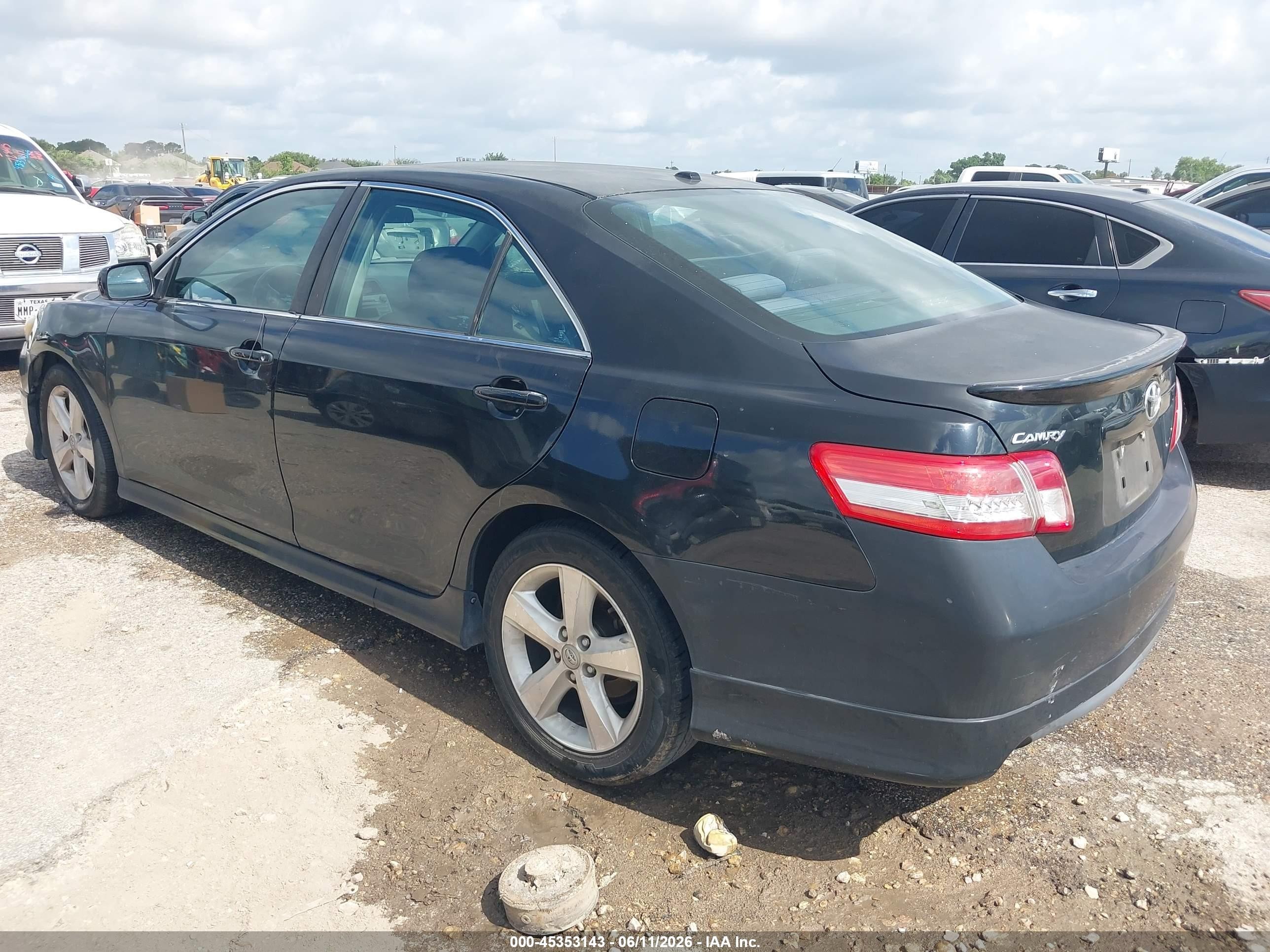 2011 Toyota Camry Se Black vin: 4T1BF3EK4BU158139