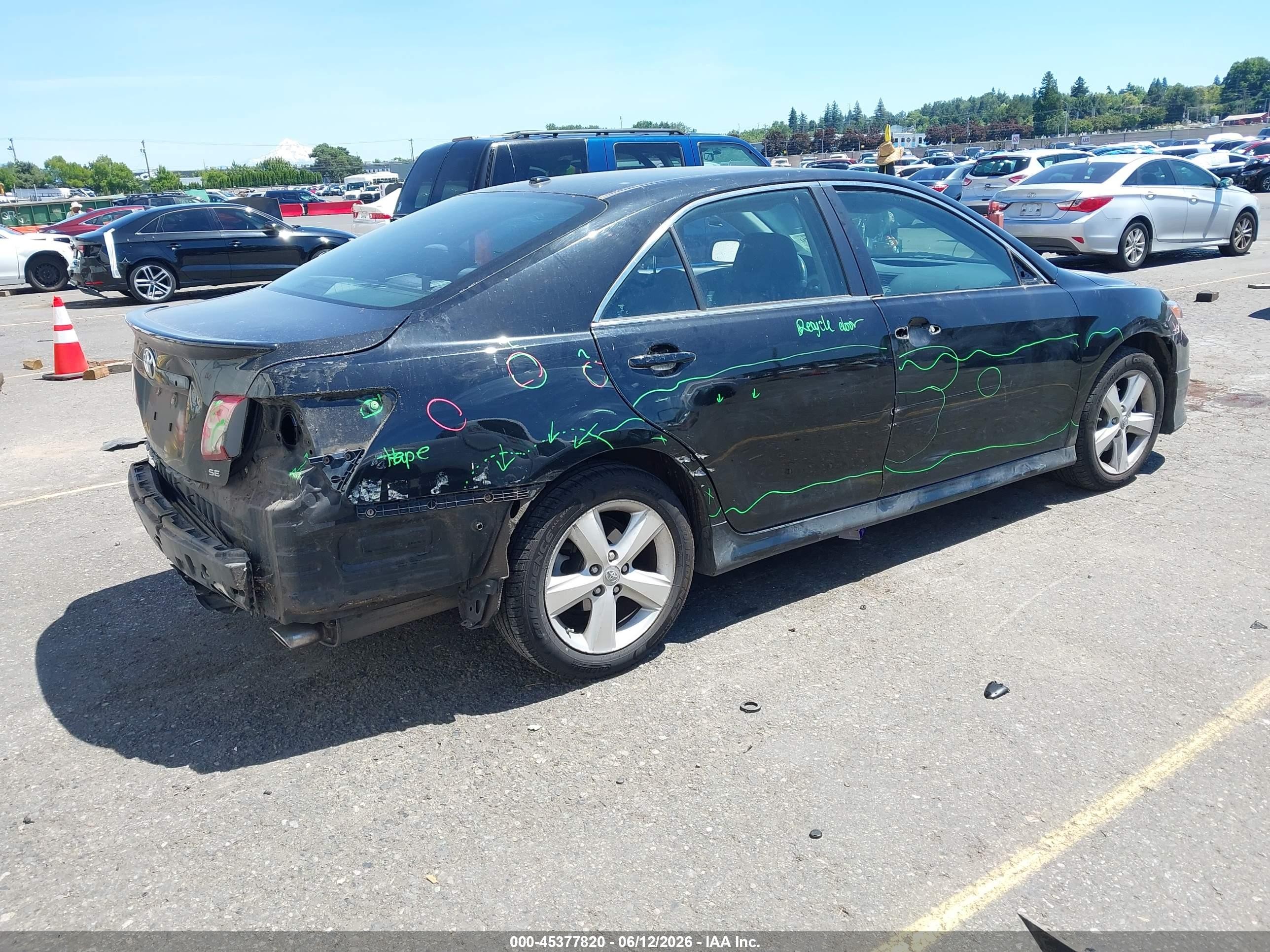 2011 Toyota Camry Se Black vin: 4T1BF3EK4BU161865