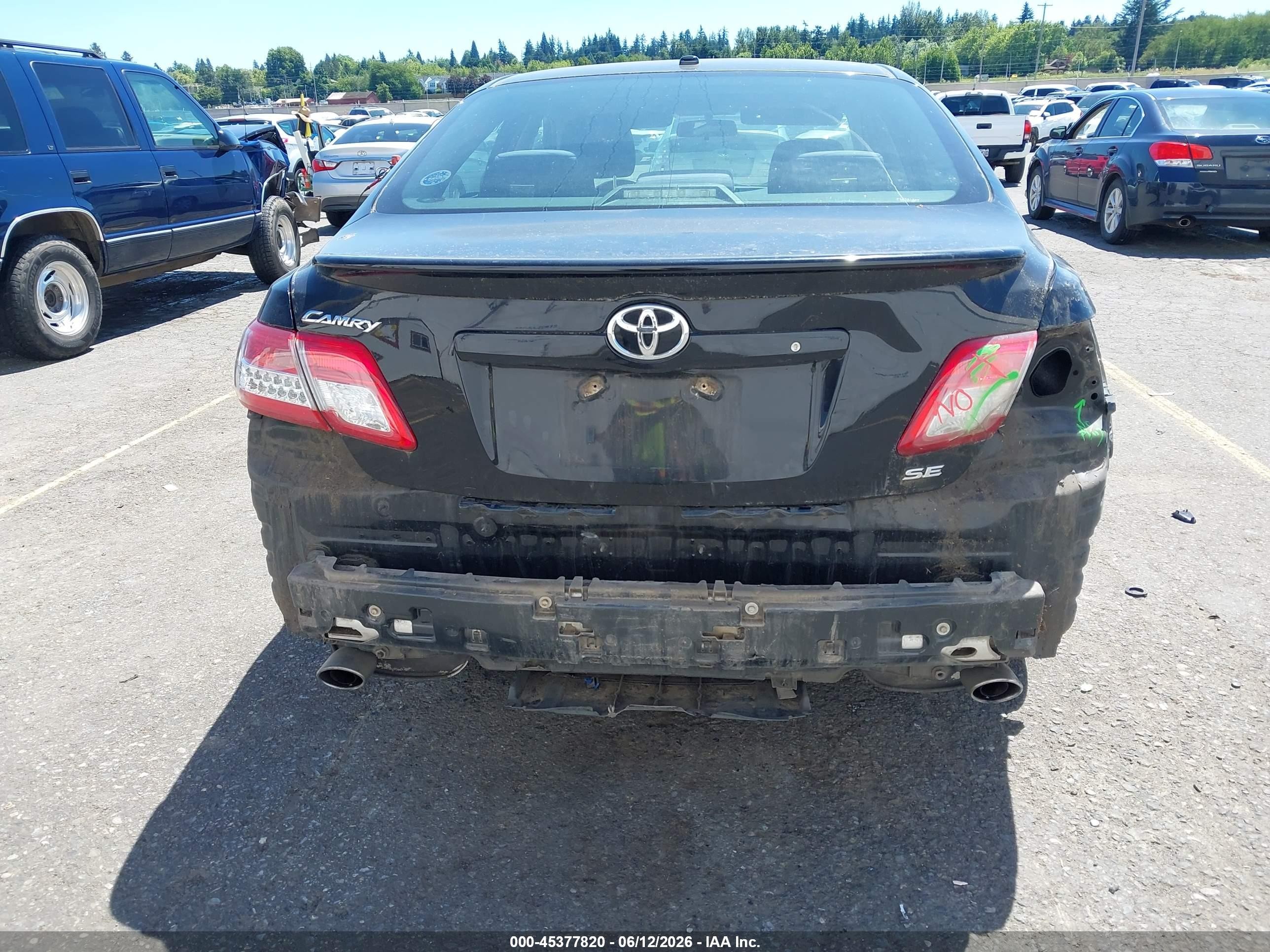 2011 Toyota Camry Se Black vin: 4T1BF3EK4BU161865