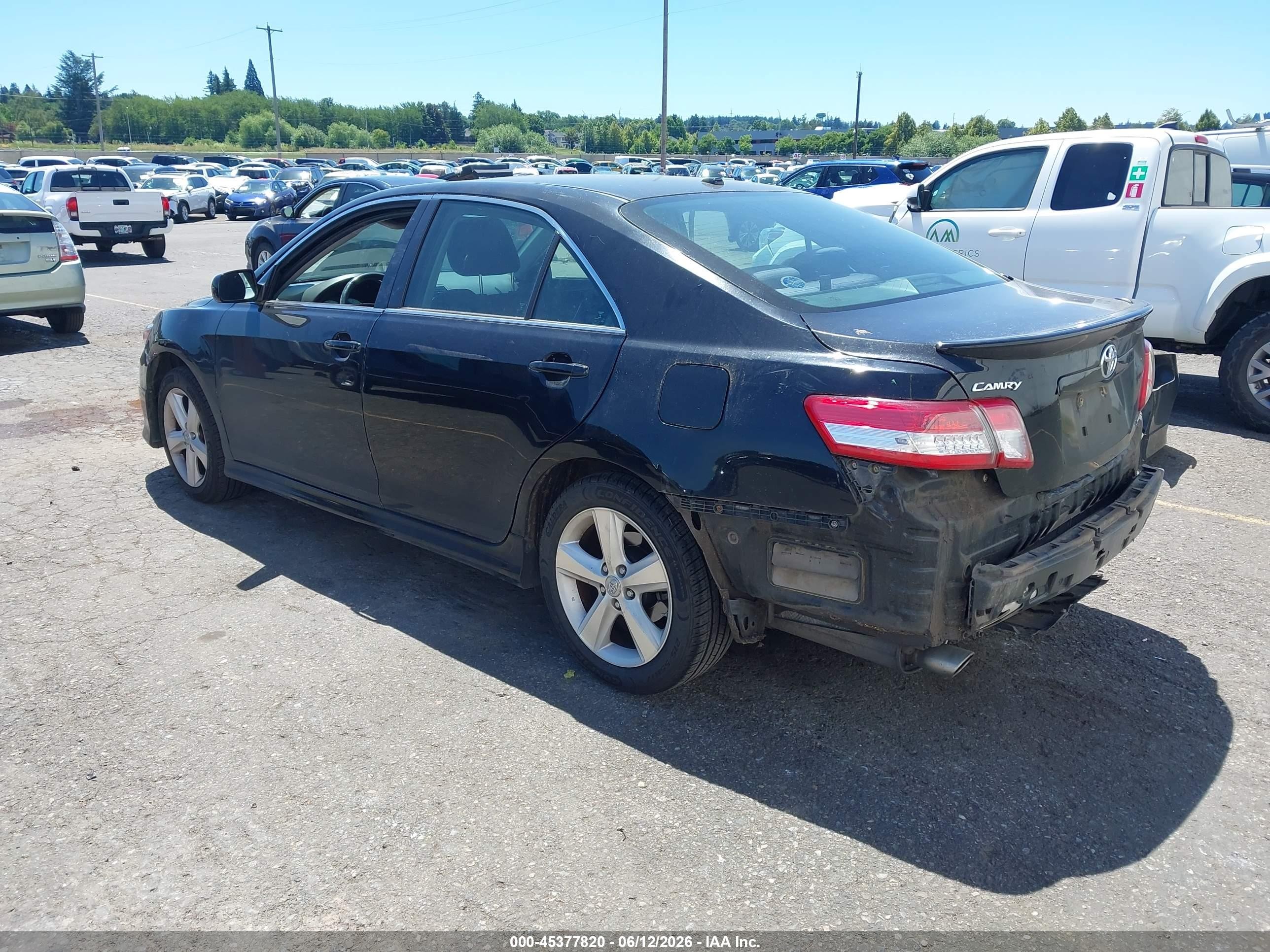 2011 Toyota Camry Se Black vin: 4T1BF3EK4BU161865