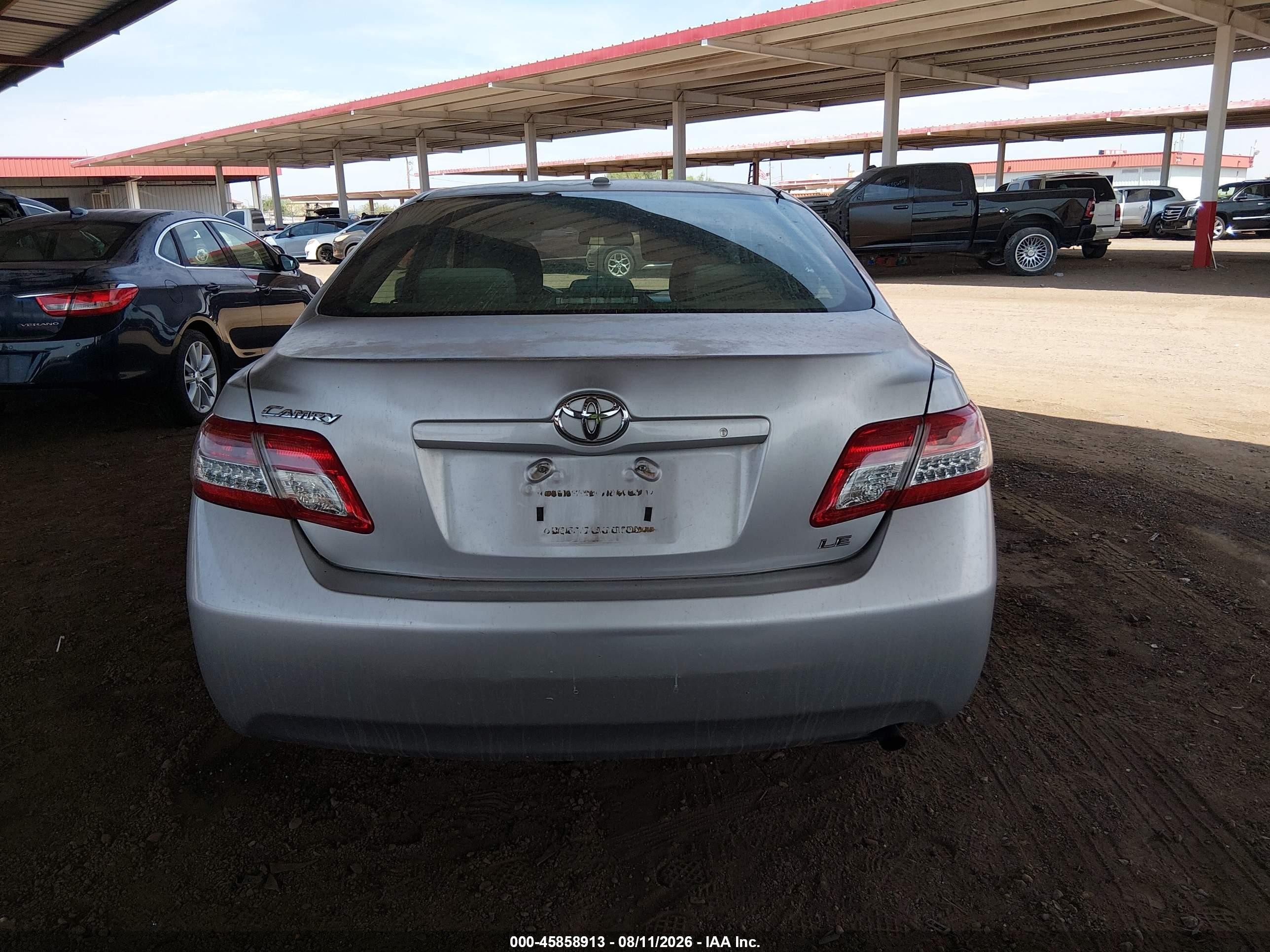 2011 Toyota Camry Le Silver vin: 4T1BF3EK4BU212684
