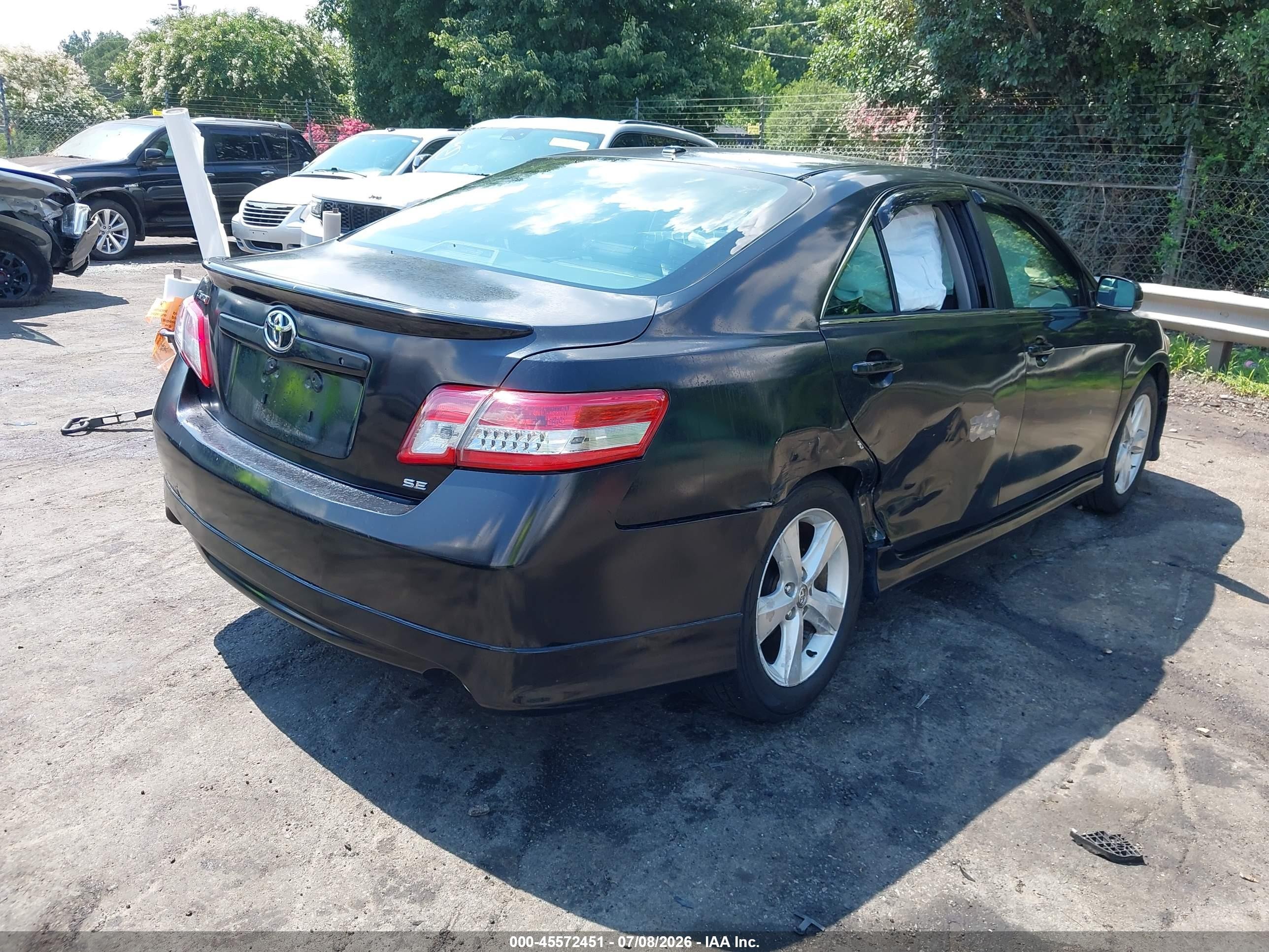 2011 Toyota Camry Se Black vin: 4T1BF3EK4BU231736