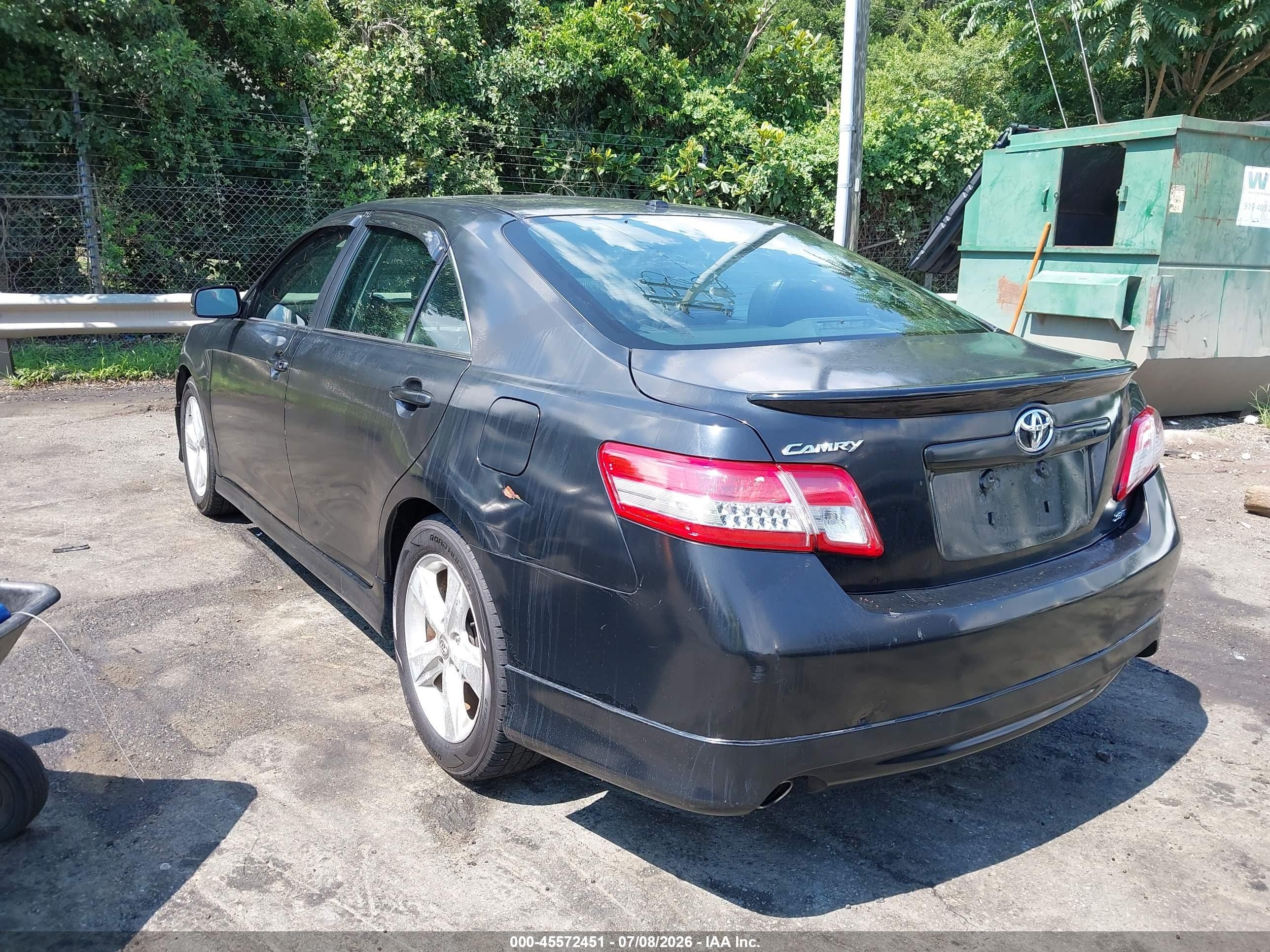 2011 Toyota Camry Se Black vin: 4T1BF3EK4BU231736