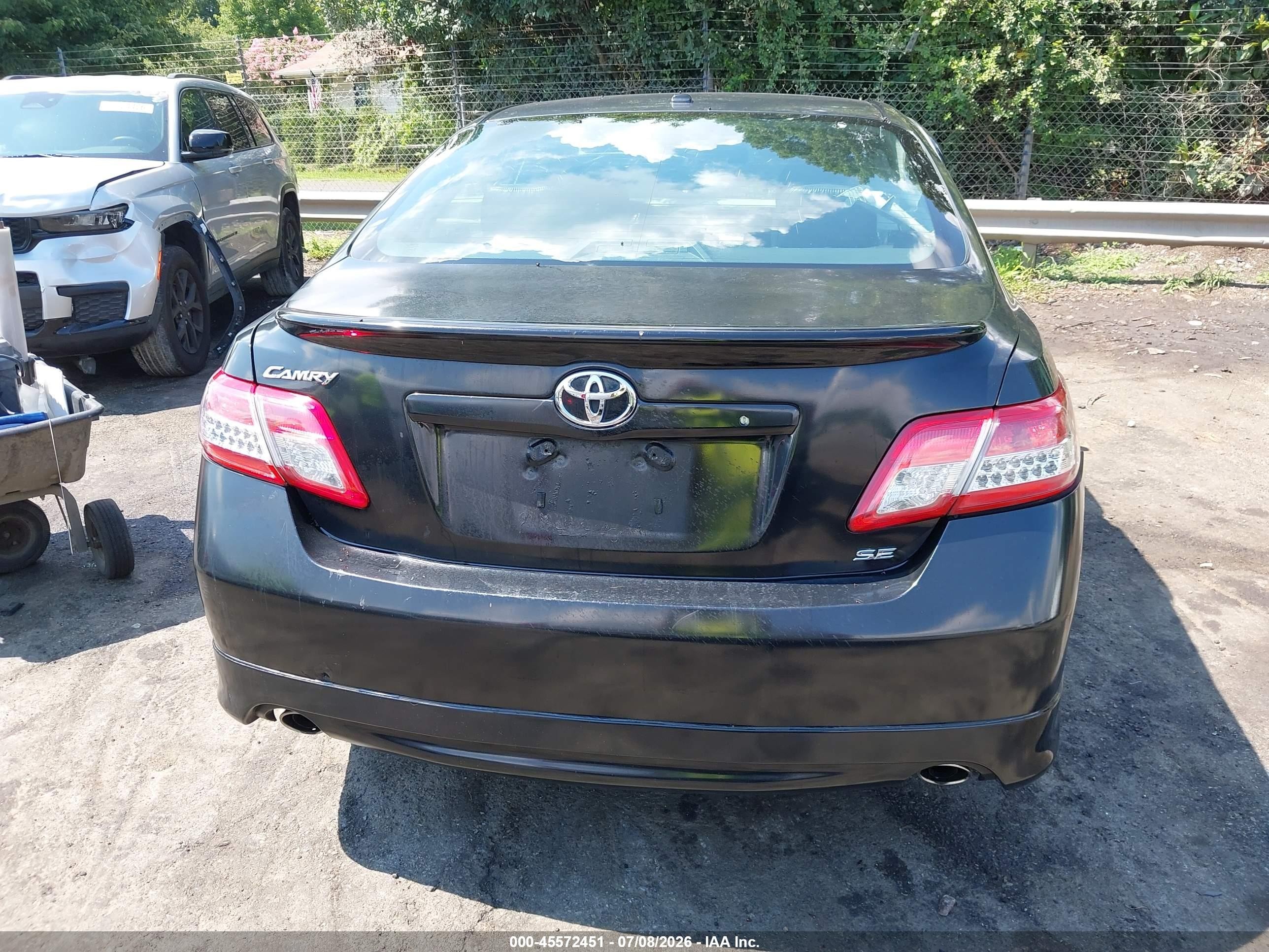 2011 Toyota Camry Se Black vin: 4T1BF3EK4BU231736