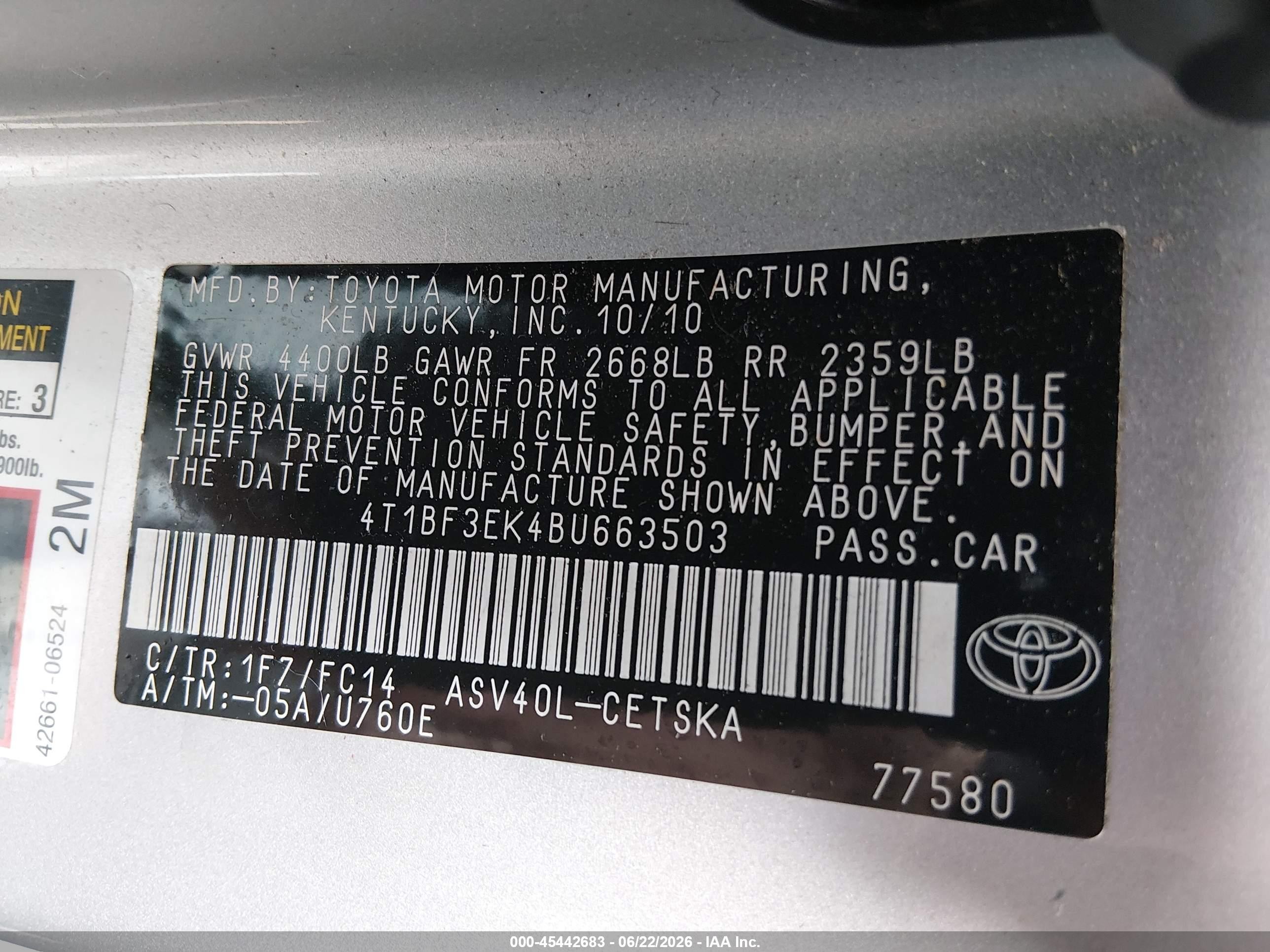 2011 Toyota Camry Se Silver vin: 4T1BF3EK4BU663503