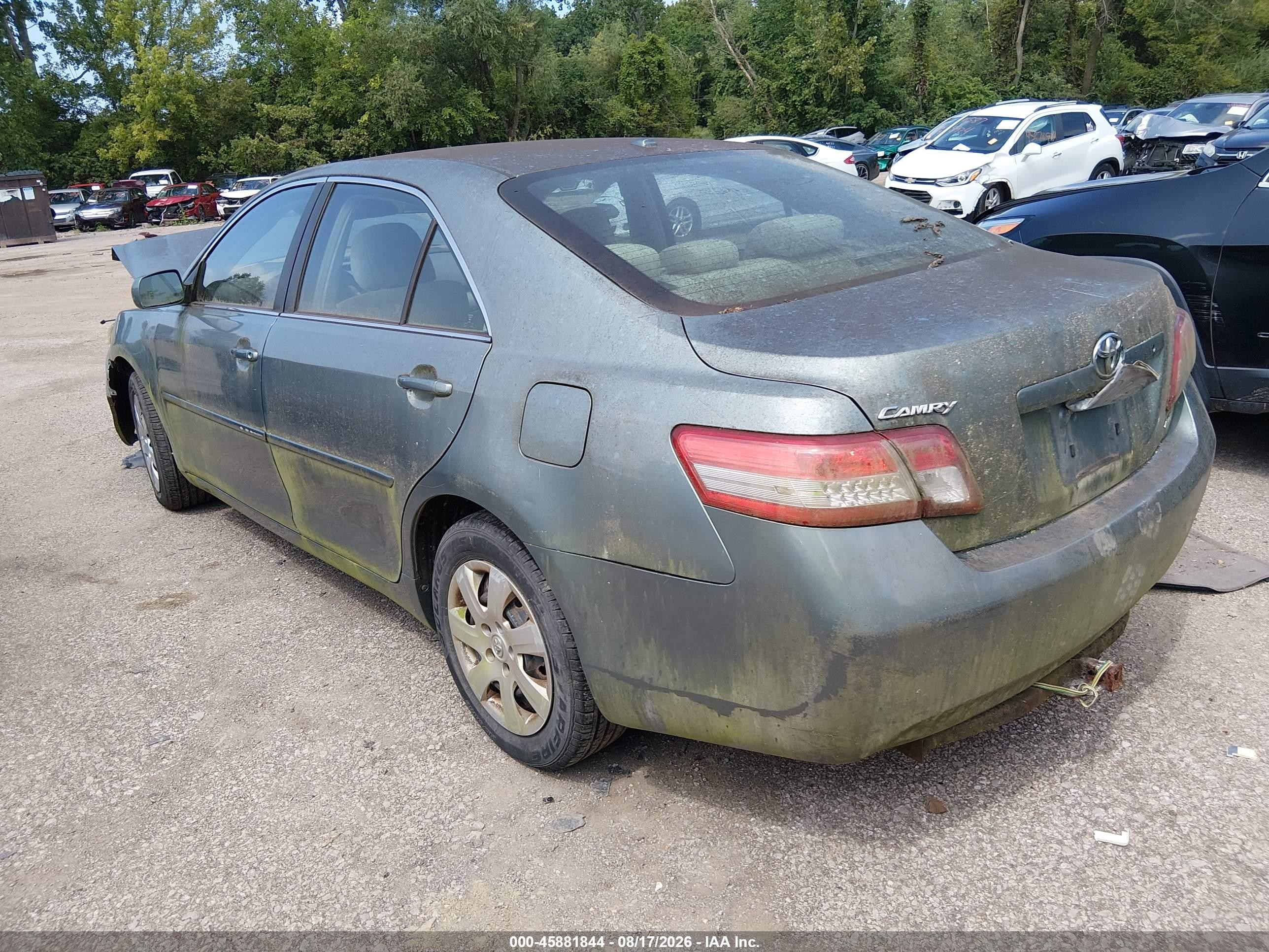 2011 Toyota Camry Le Зеленый vin: 4T1BF3EK4BU710397