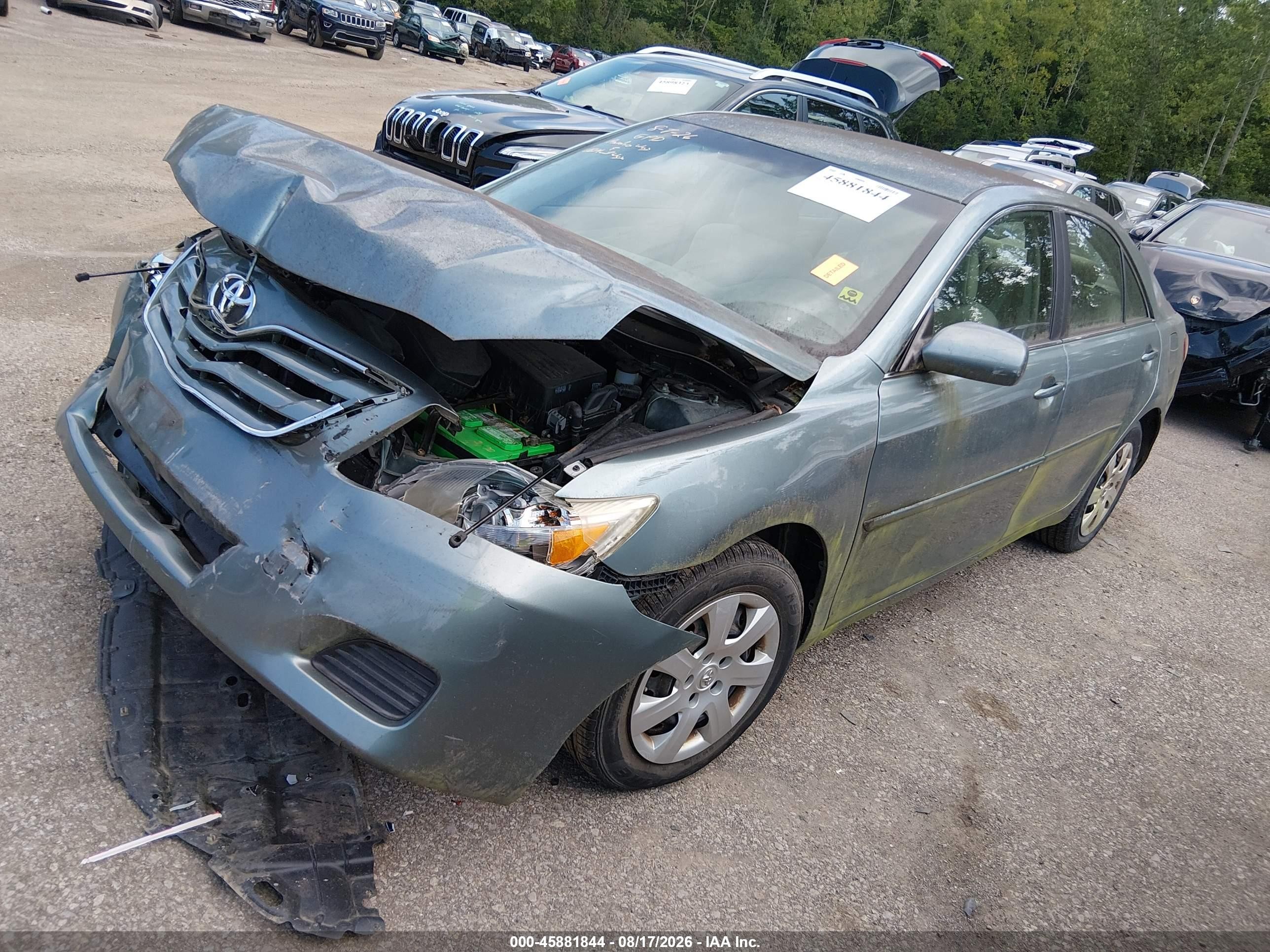 2011 Toyota Camry Le Зеленый vin: 4T1BF3EK4BU710397