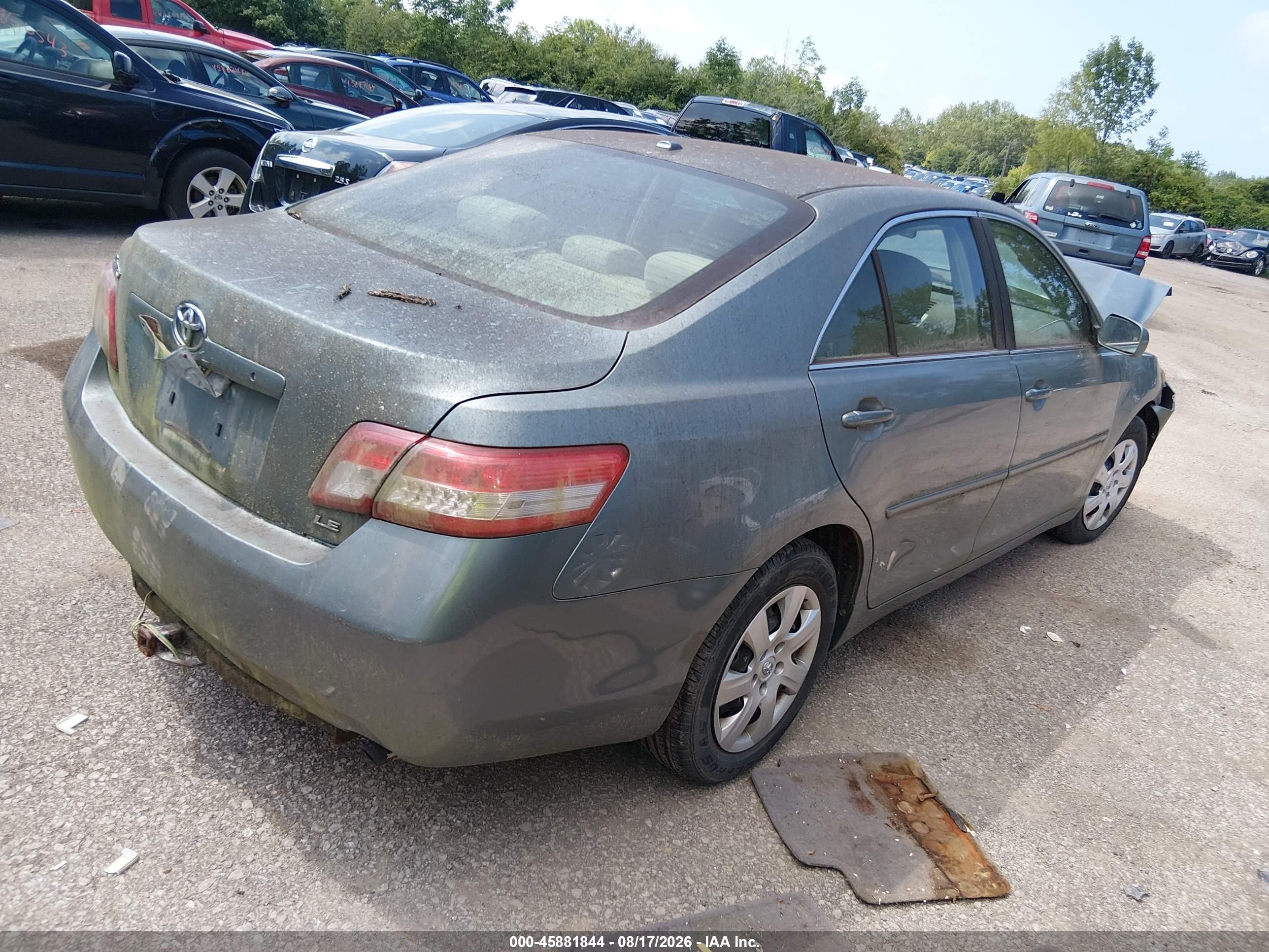 2011 Toyota Camry Le Зеленый vin: 4T1BF3EK4BU710397