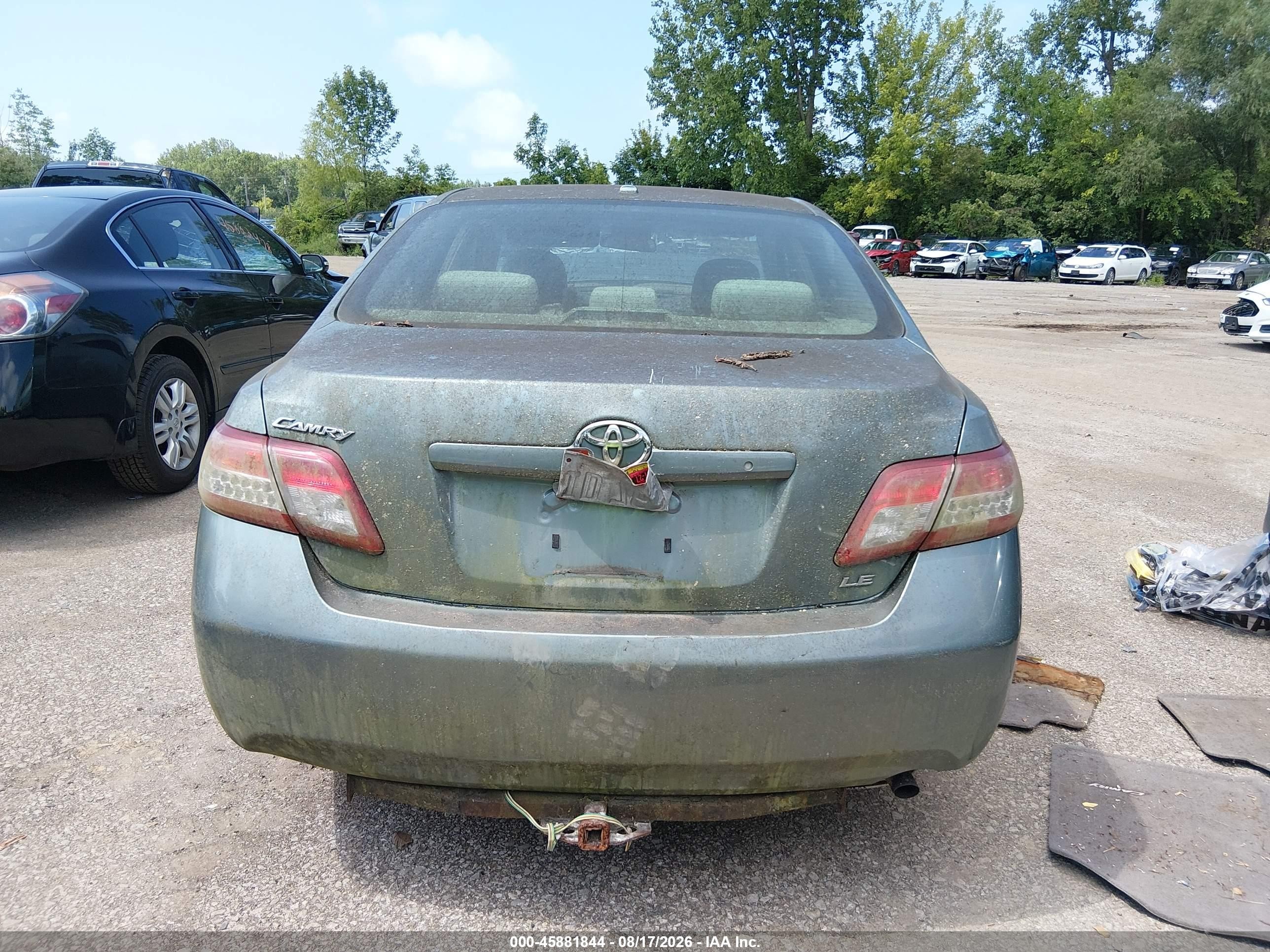 2011 Toyota Camry Le Зеленый vin: 4T1BF3EK4BU710397