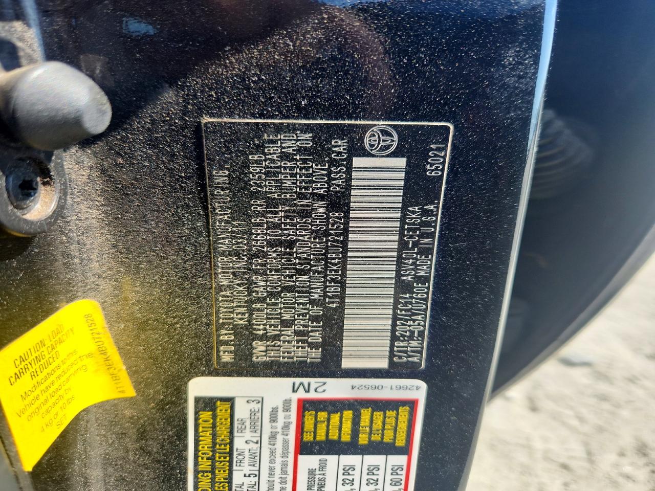 2011 Toyota Camry Se Черный vin: 4T1BF3EK4BU721528