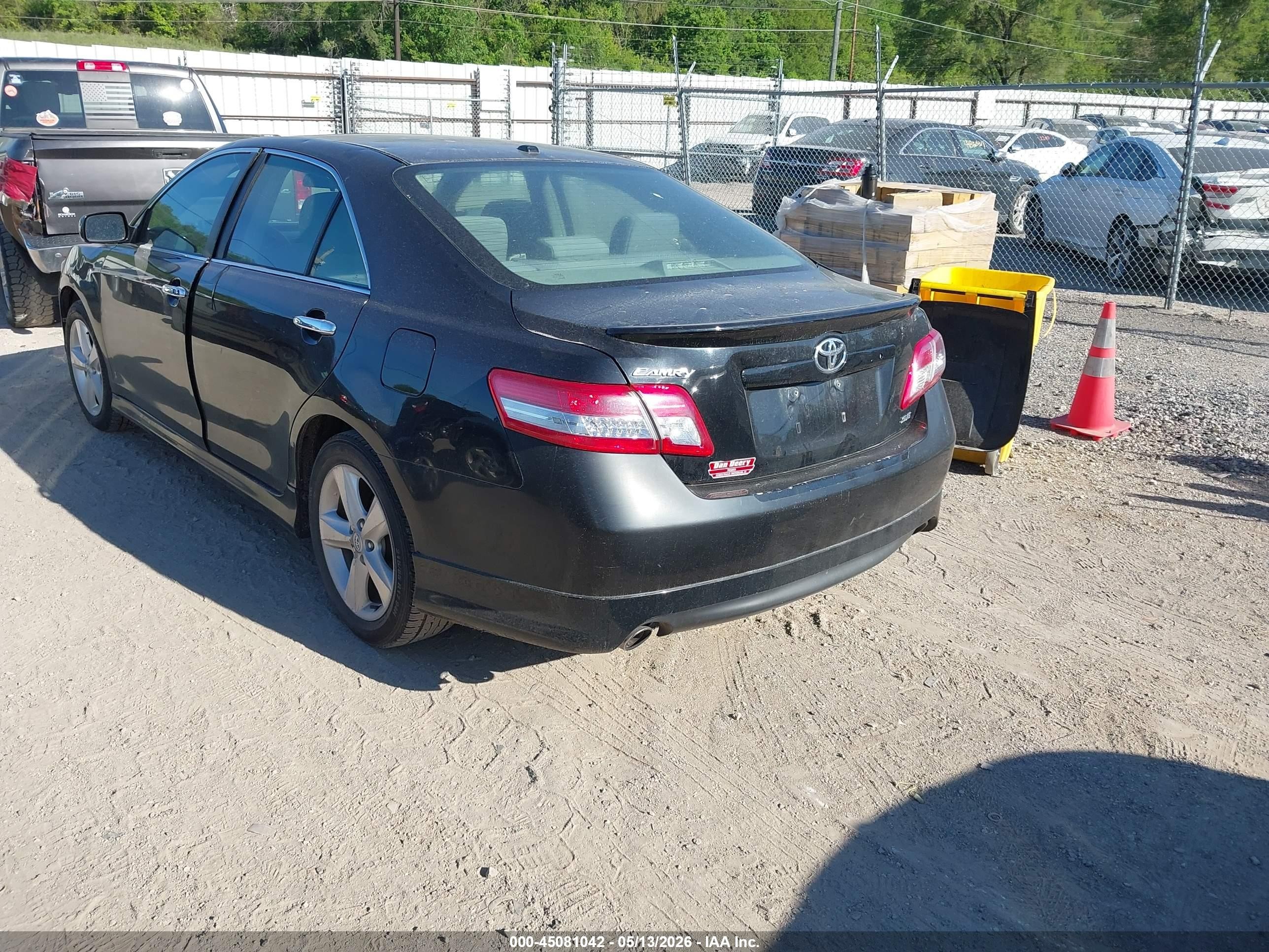 2010 Toyota Camry Se Black vin: 4T1BF3EK5AU505749