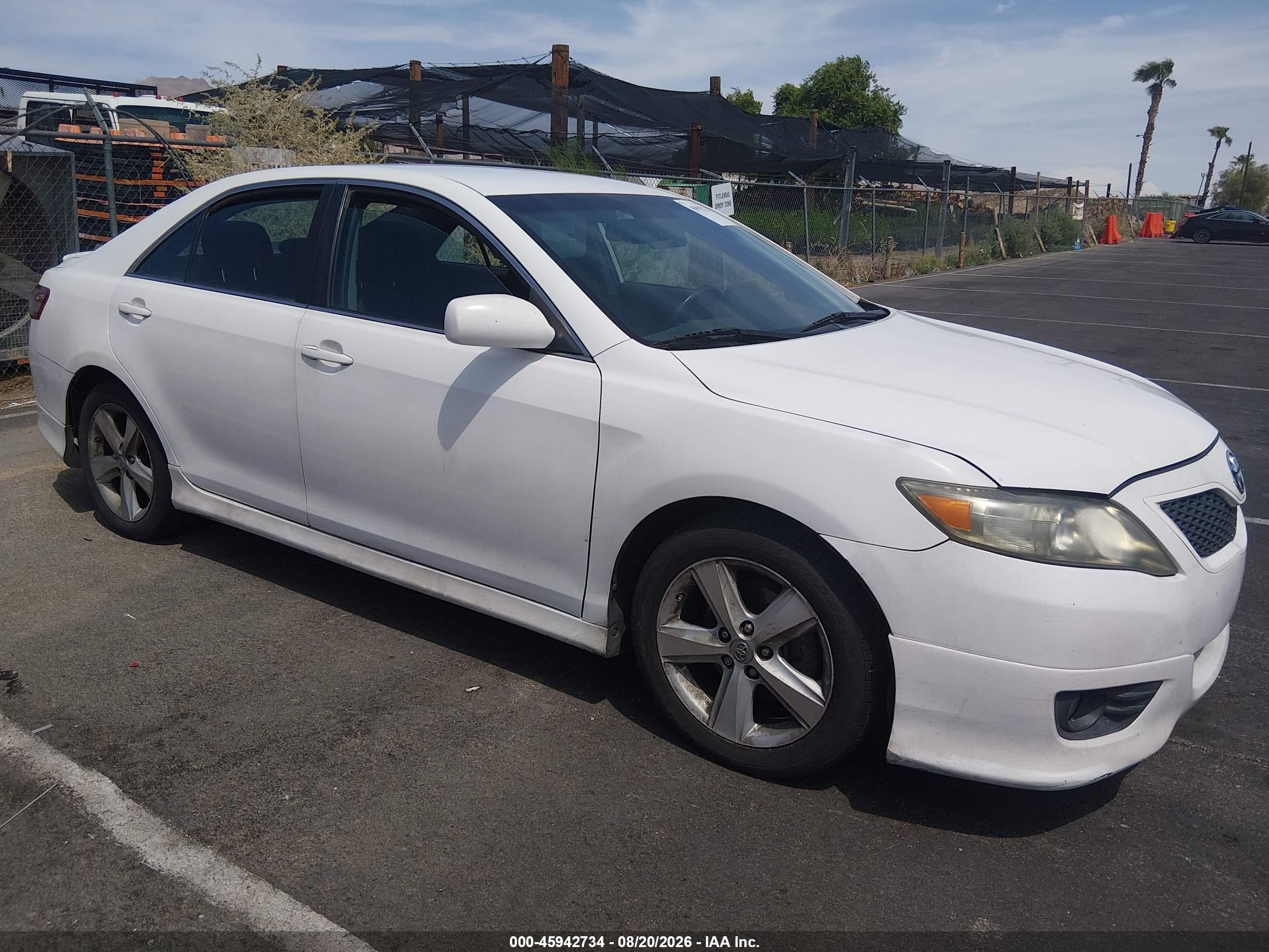 2010 Toyota Camry Se White vin: 4T1BF3EK5AU547466