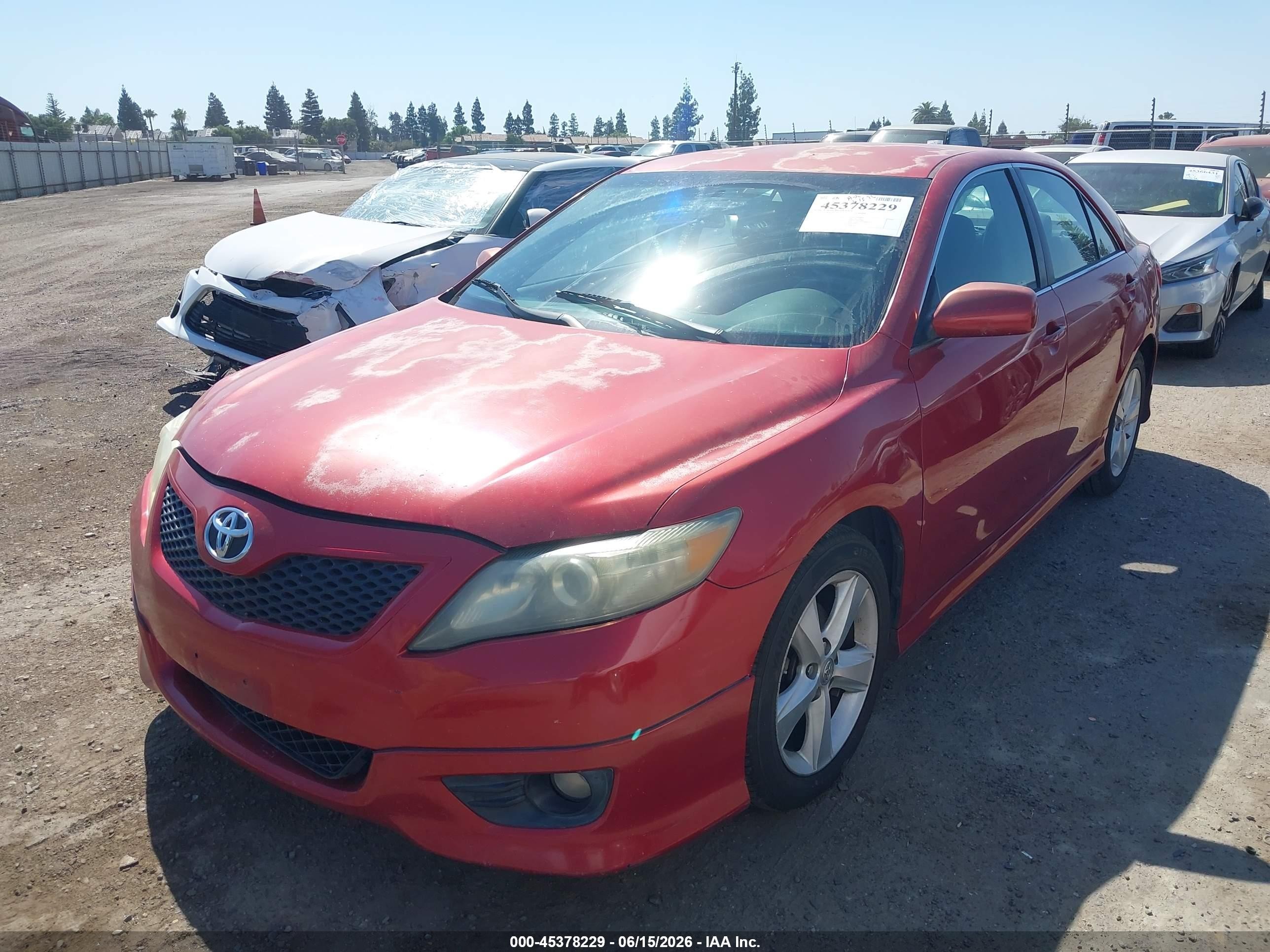 2010 Toyota Camry Se Red vin: 4T1BF3EK5AU576952