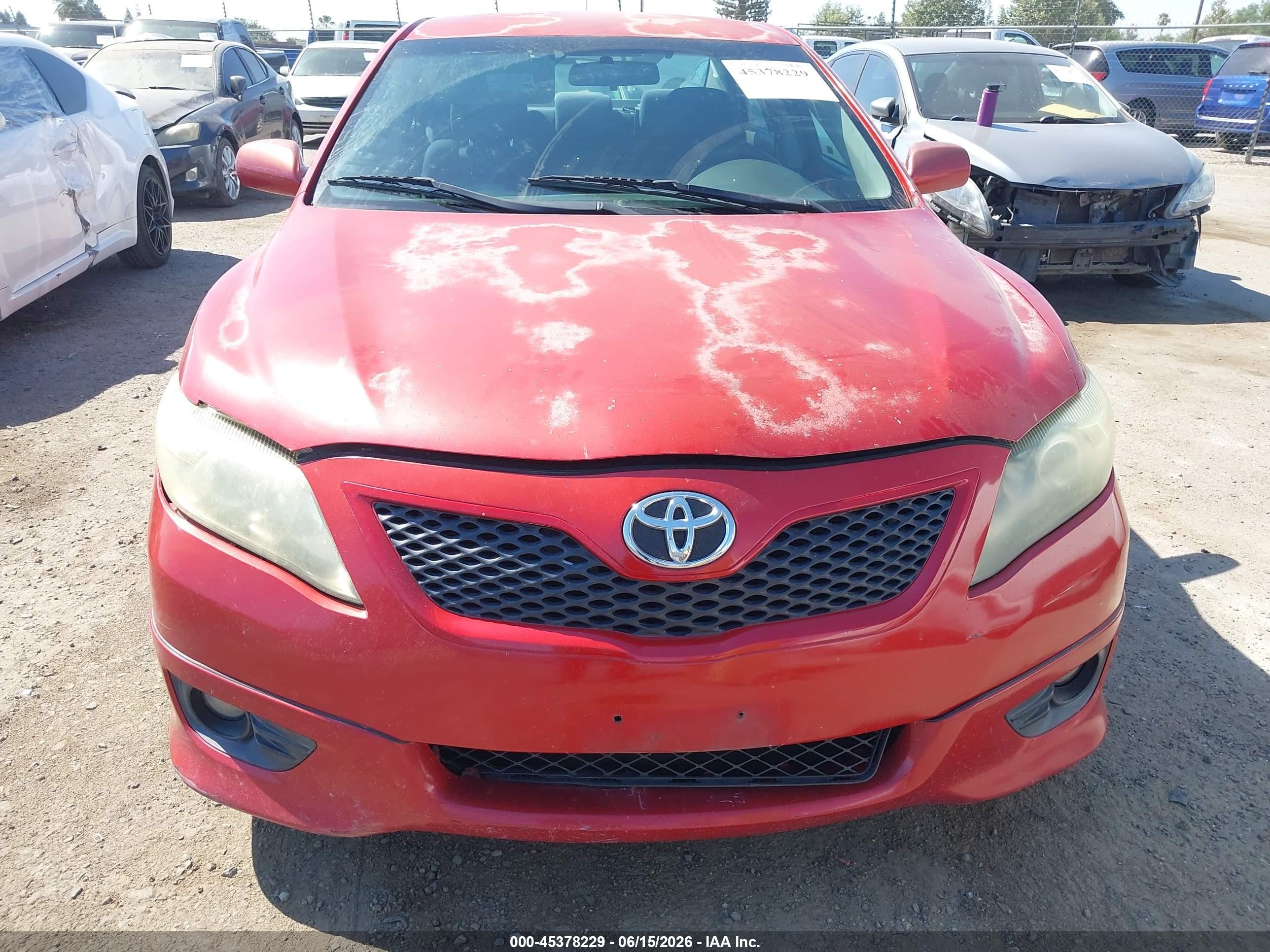 2010 Toyota Camry Se Red vin: 4T1BF3EK5AU576952