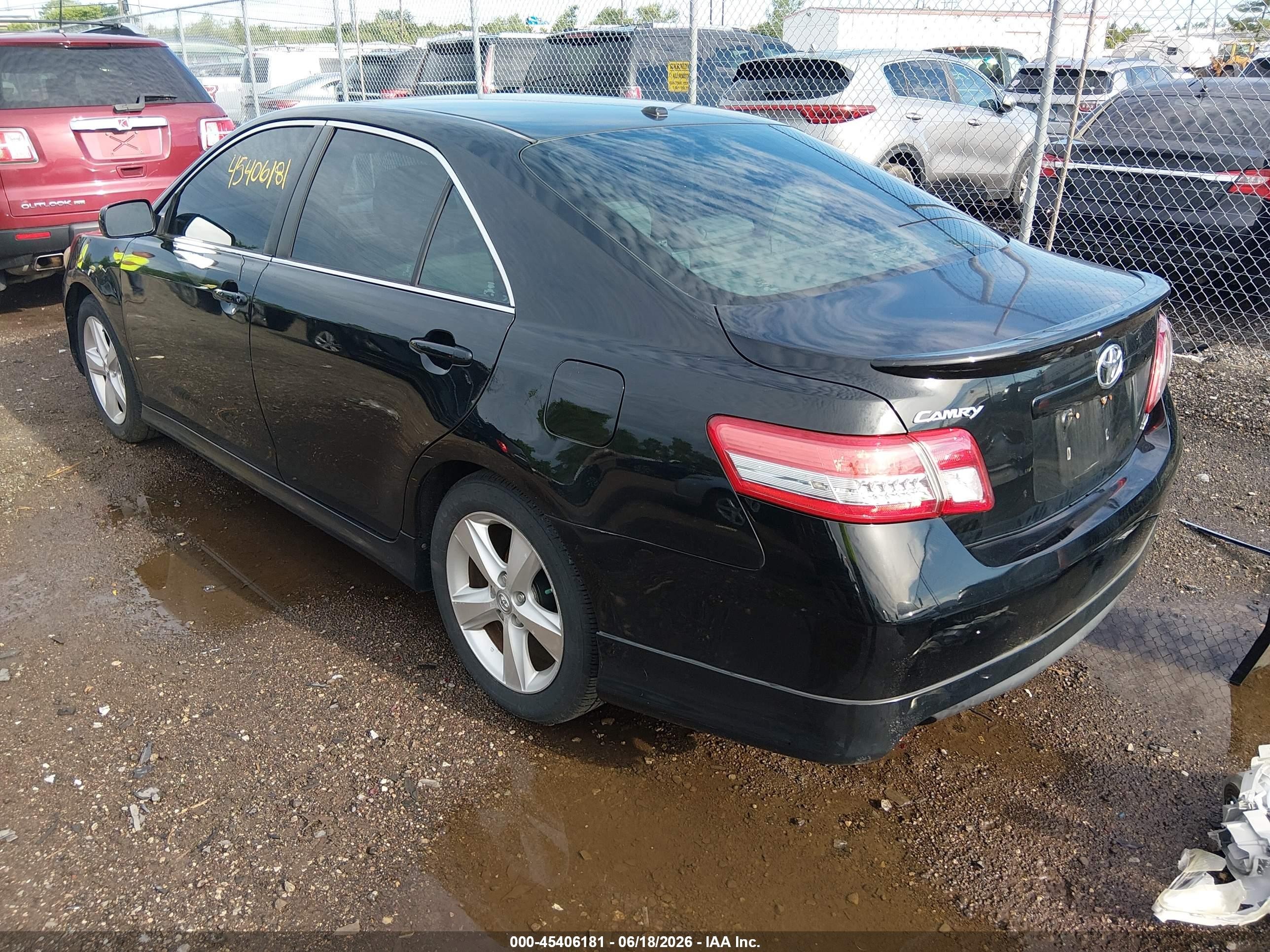 2011 Toyota Camry Se Black vin: 4T1BF3EK5BU124310