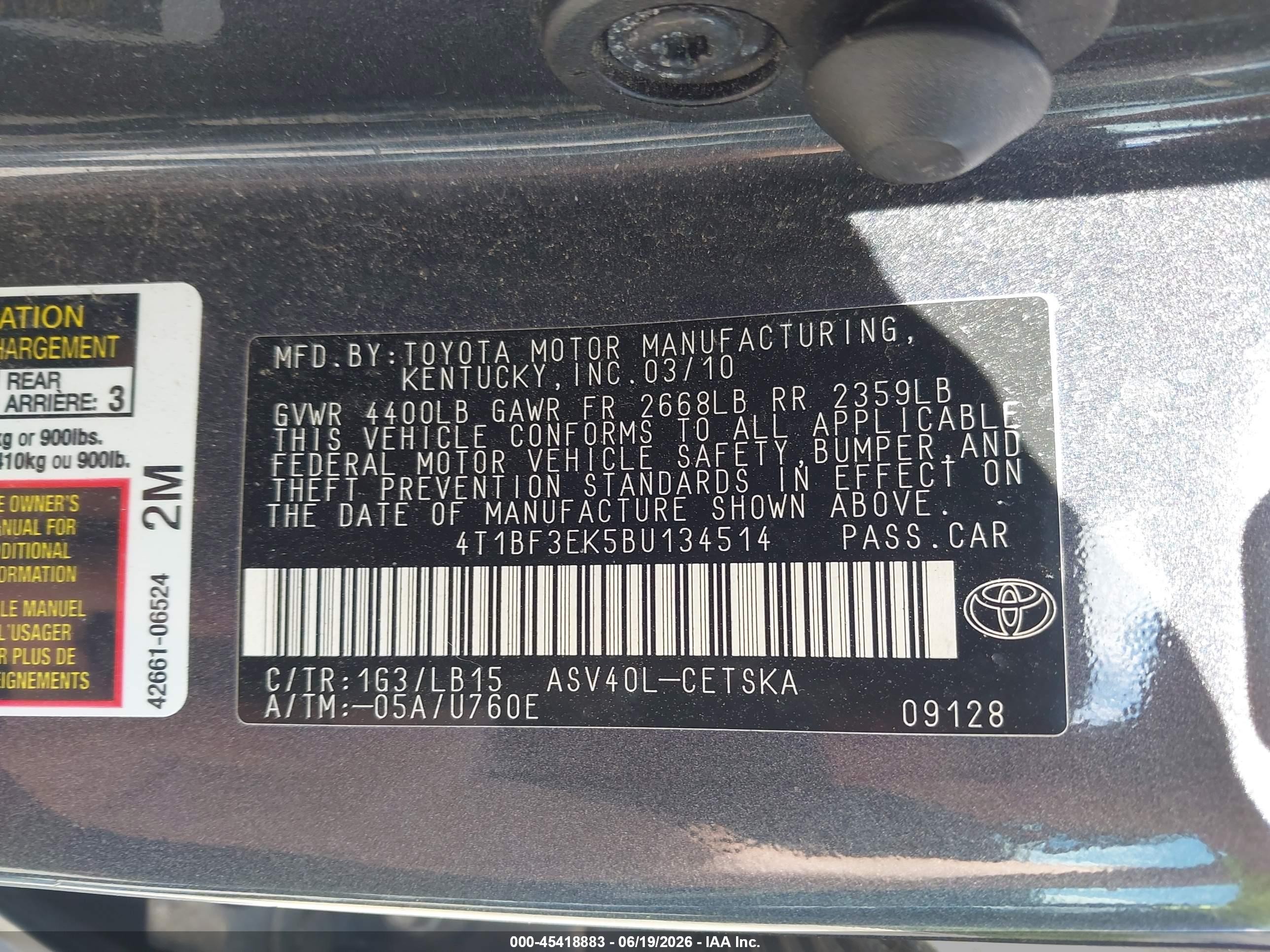 2011 Toyota Camry Se/le/xle Gray vin: 4T1BF3EK5BU134514